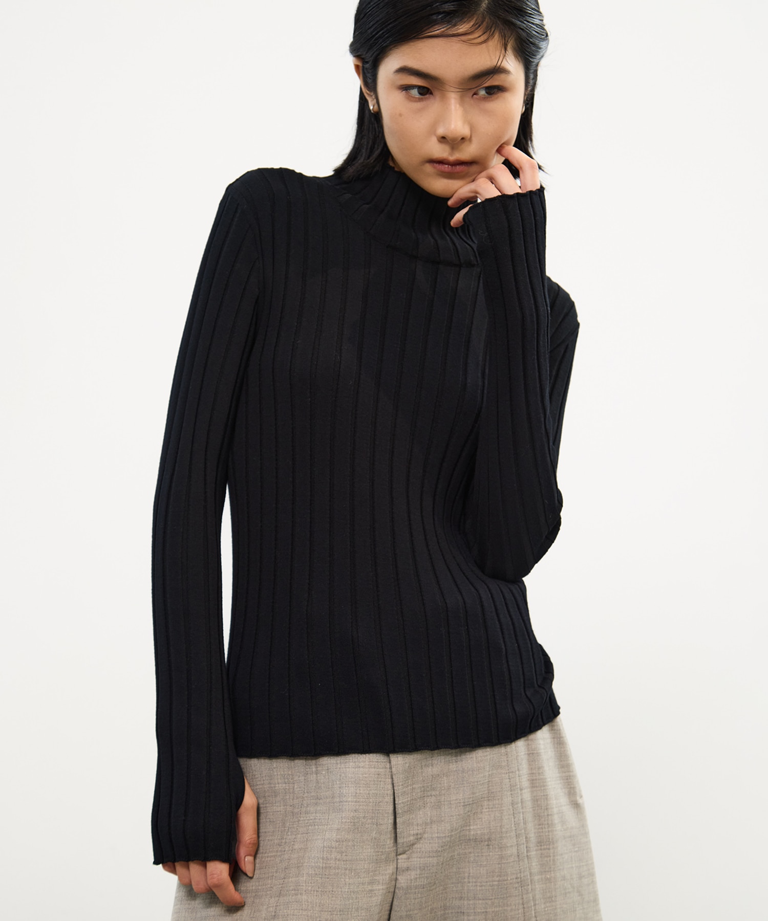 Silk Viscorse Wide Rib KT STUDIOUS