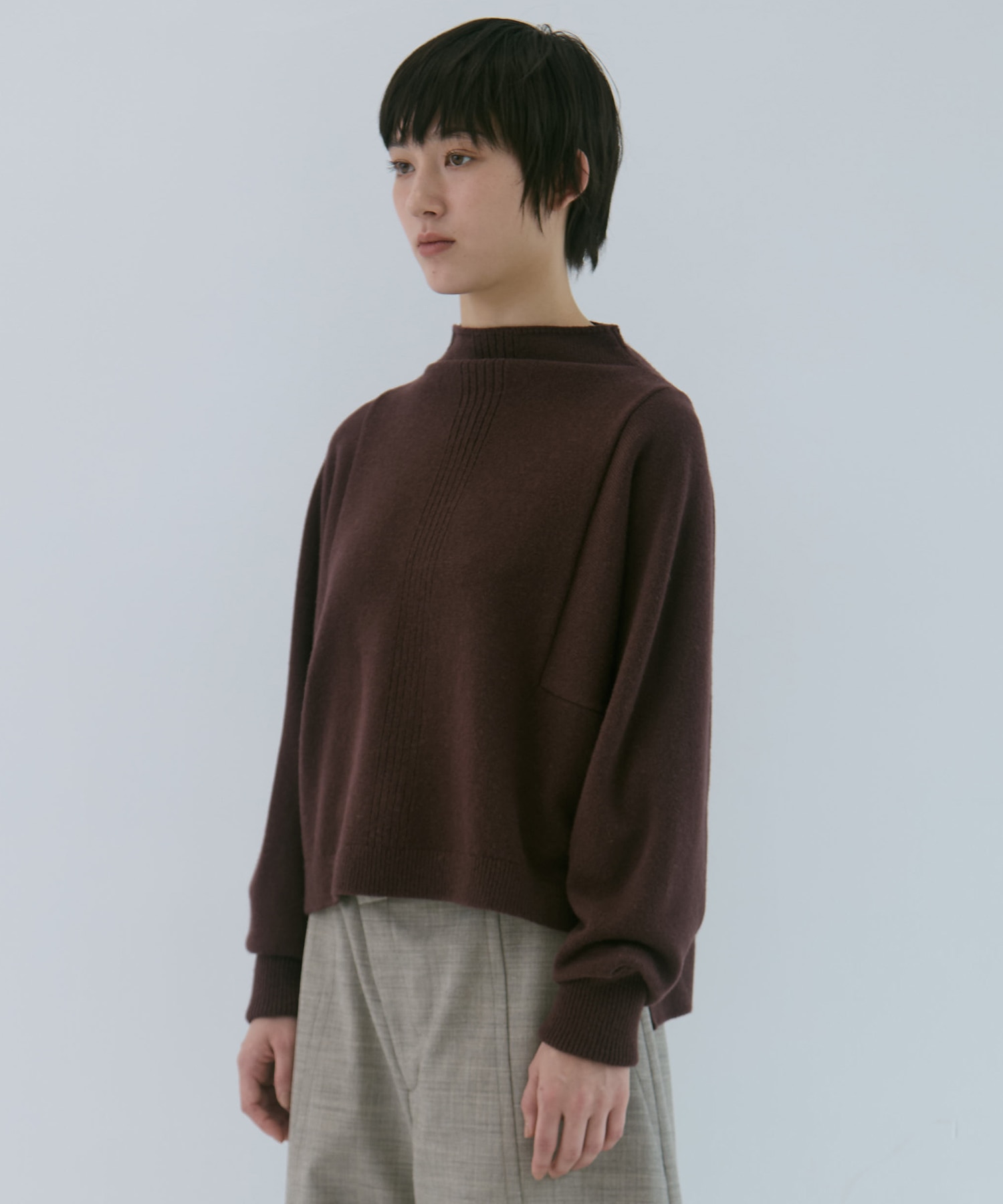 別注 CASHMERE BOAT NECK KNIT WRAPINKNOT