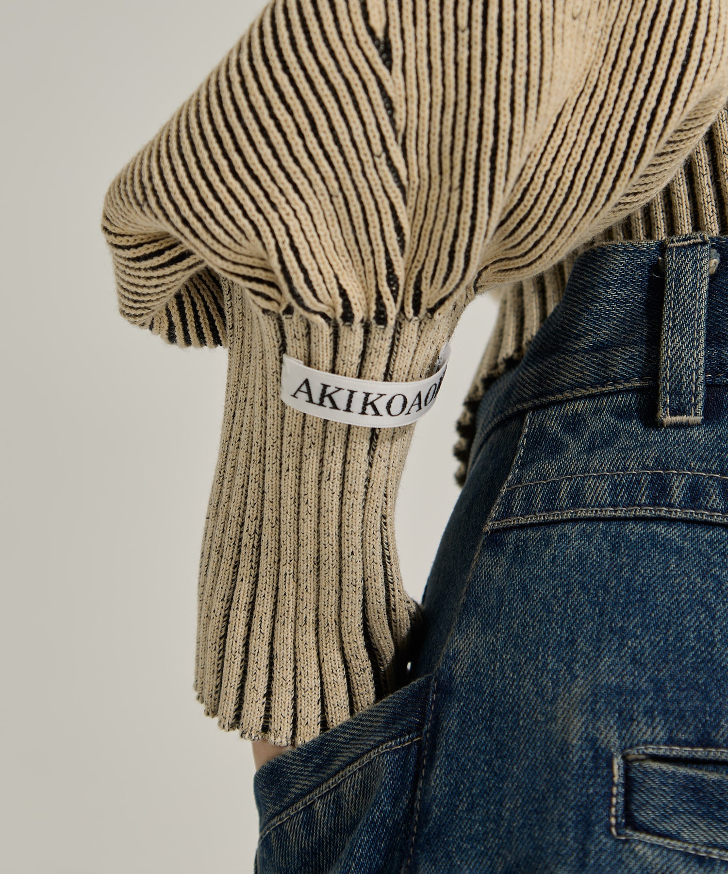 別注Dual face knit AKIKOAOKI