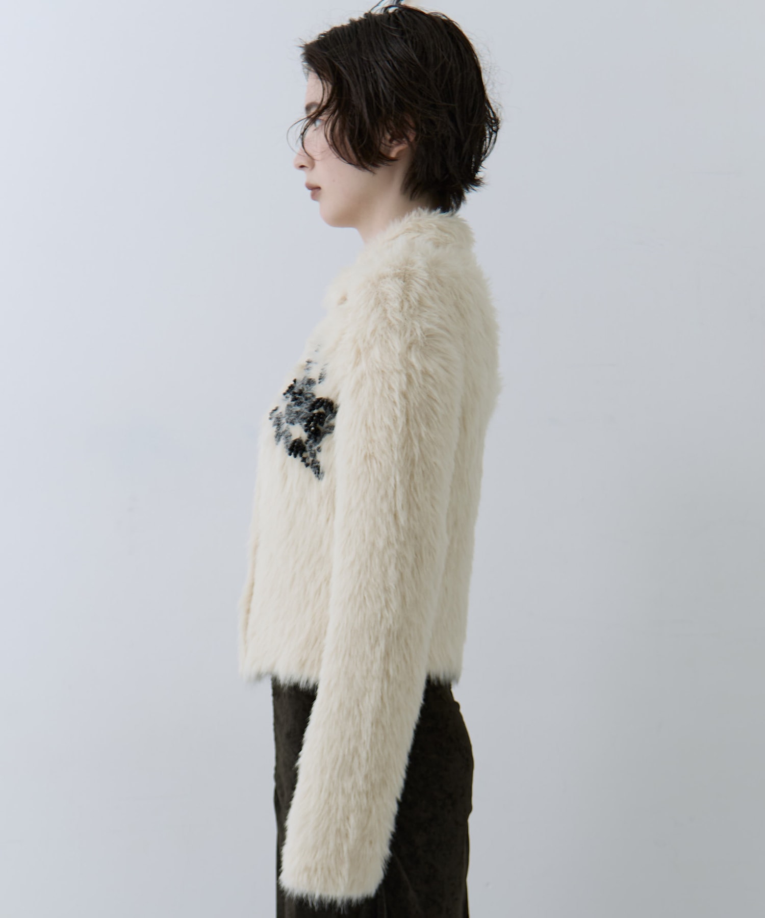 別注 シャギービジューカーディガン FETICO