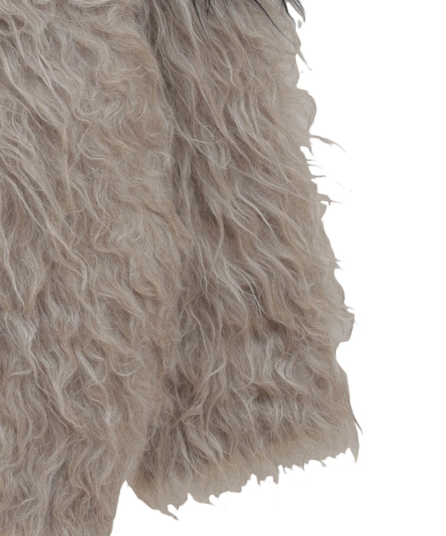 BI COLOR SHAGGY KNIT CARDIGAN CLANE