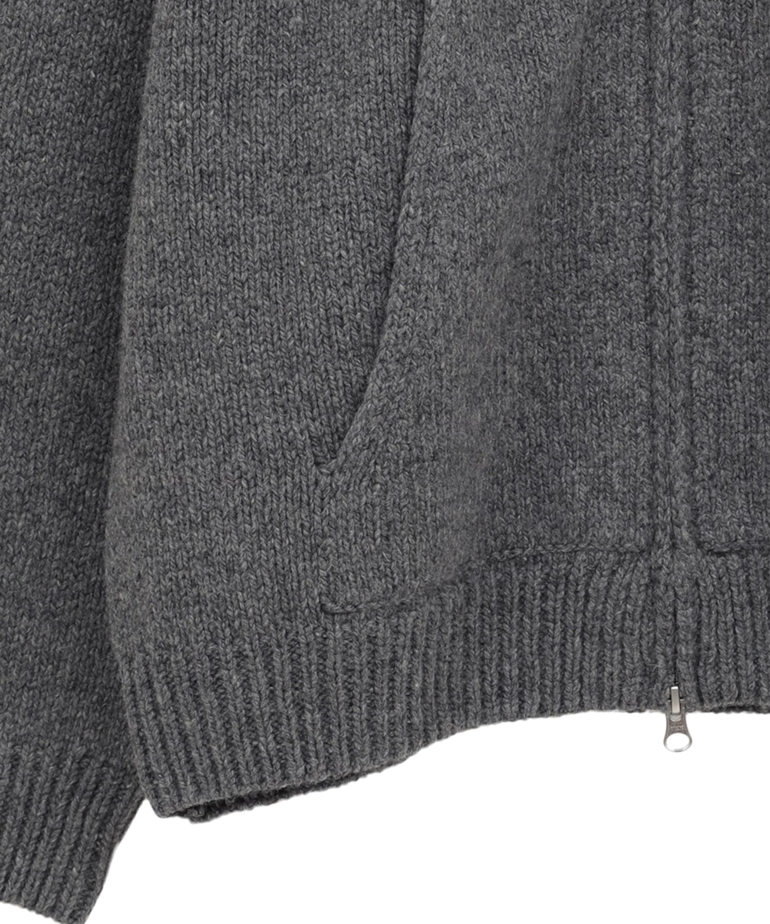 POCKET ZIP KNIT TOPS CLANE