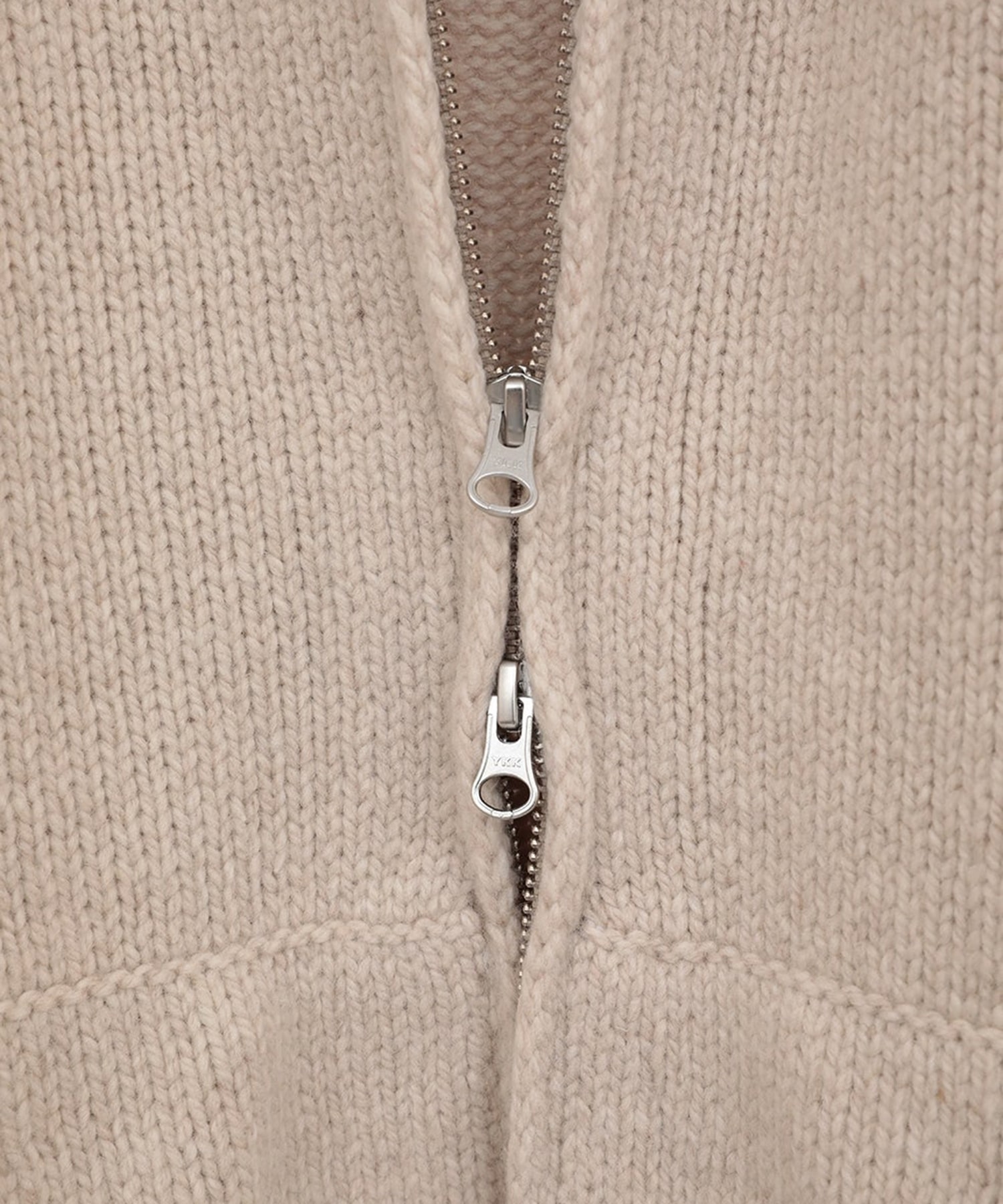 POCKET ZIP KNIT TOPS CLANE