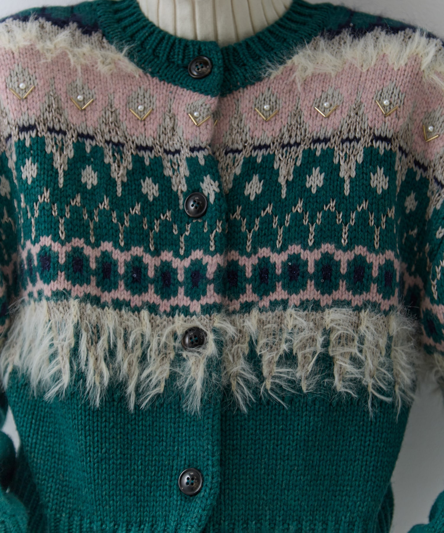 UND 2WAY LADY NORDIC KNIT CARDIGAN AMERI