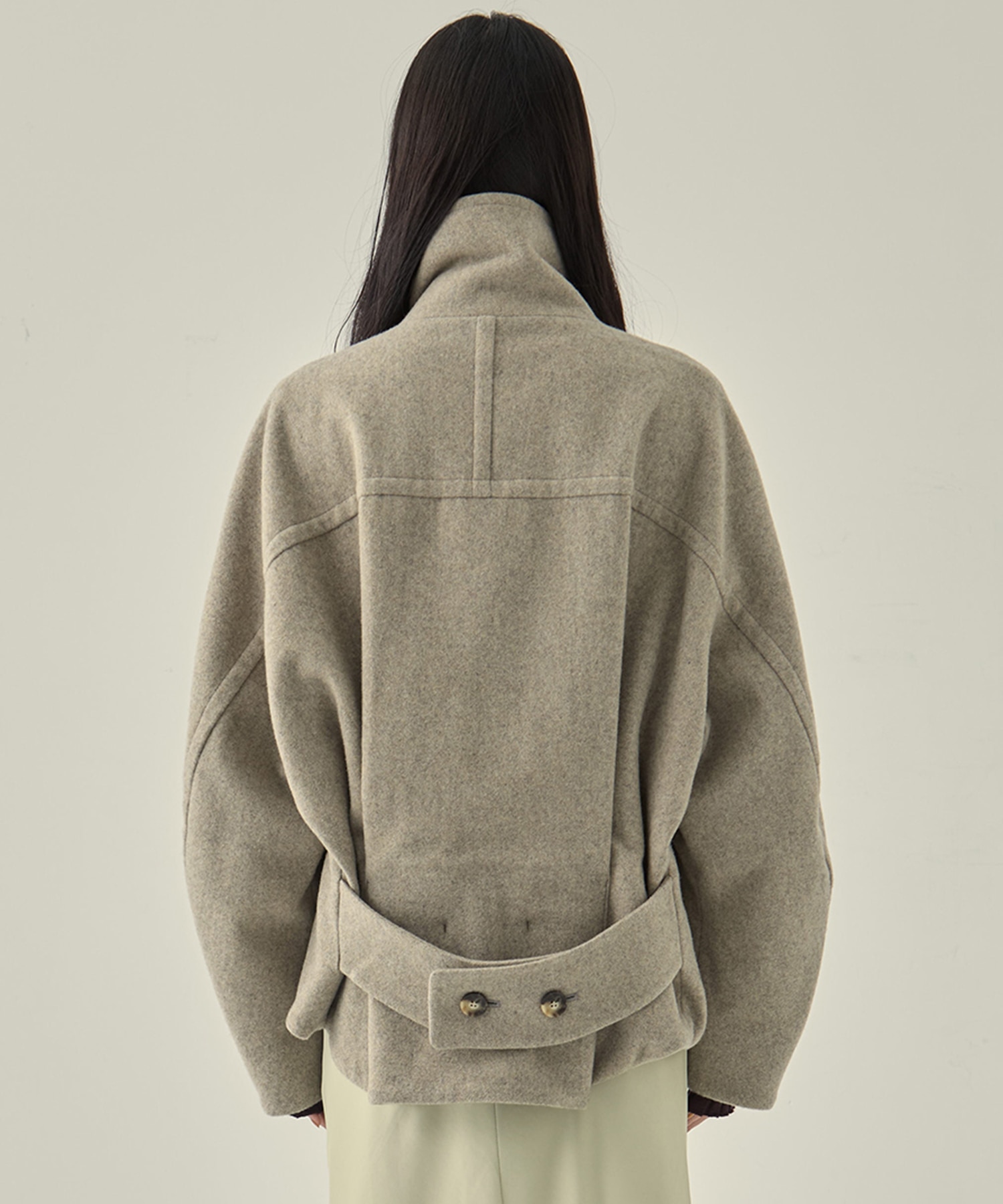 Stand Collar Wool Blouson STUDIOUS