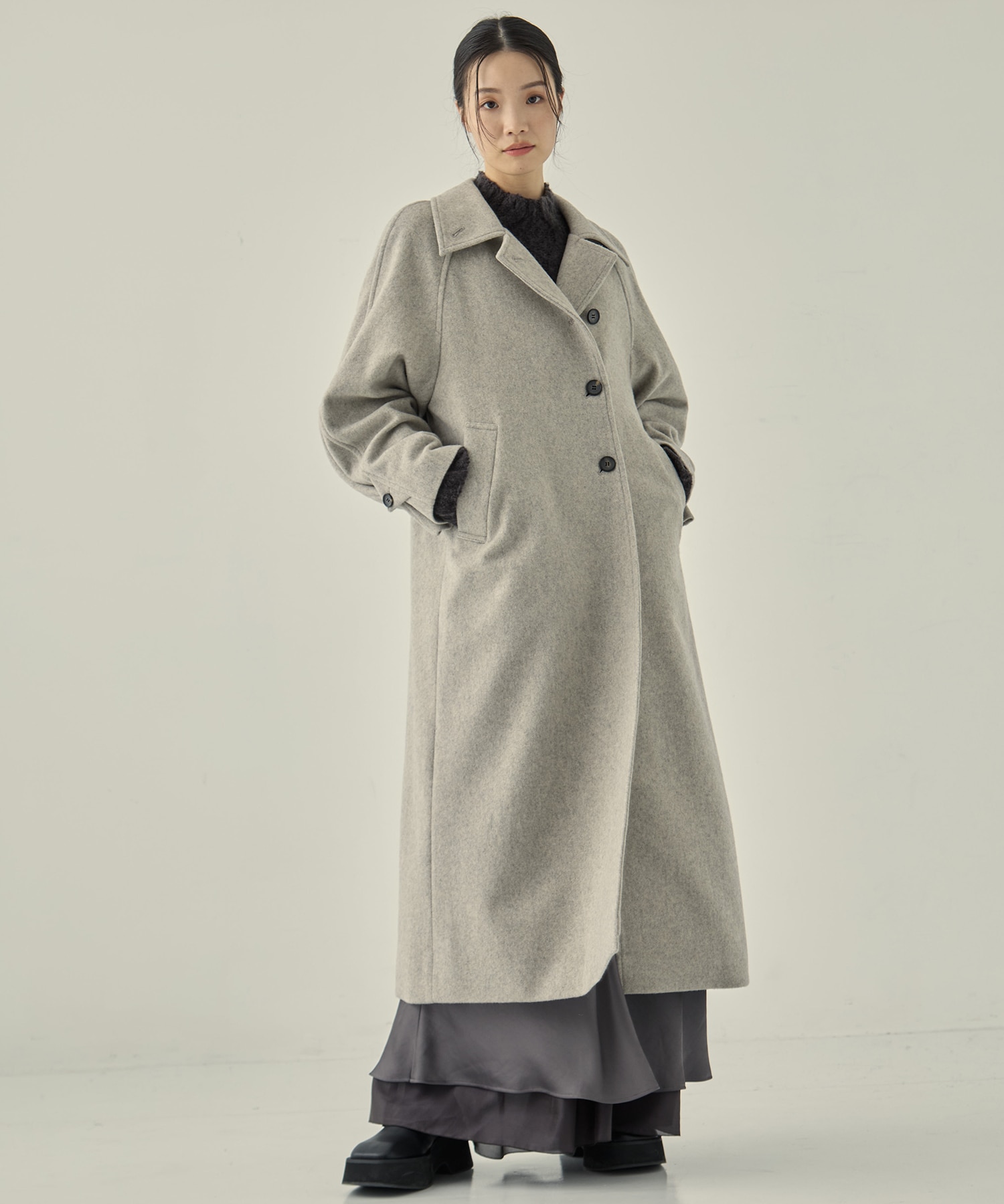Stand Collar Wool Coat STUDIOUS