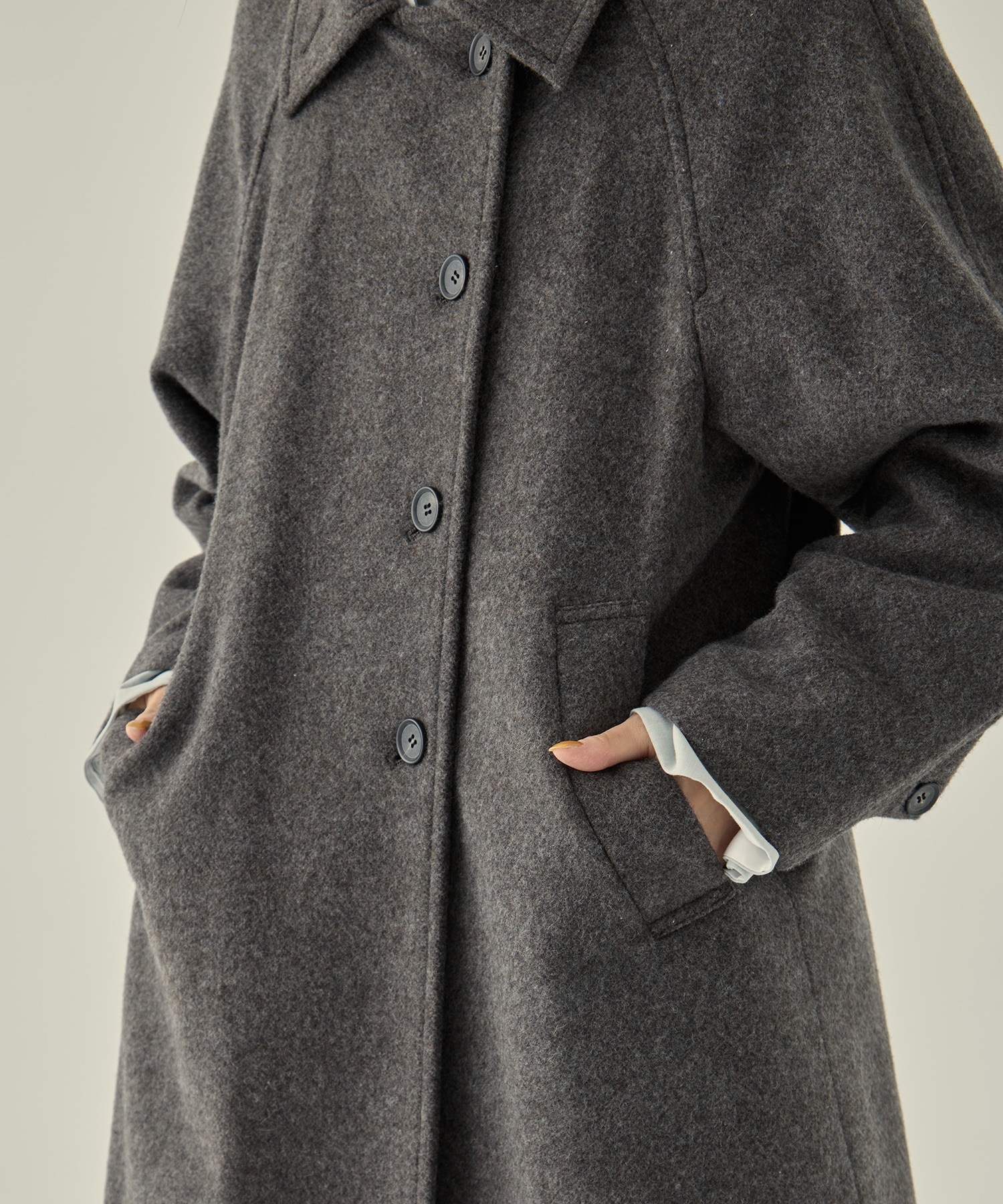 Stand Collar Wool Coat STUDIOUS