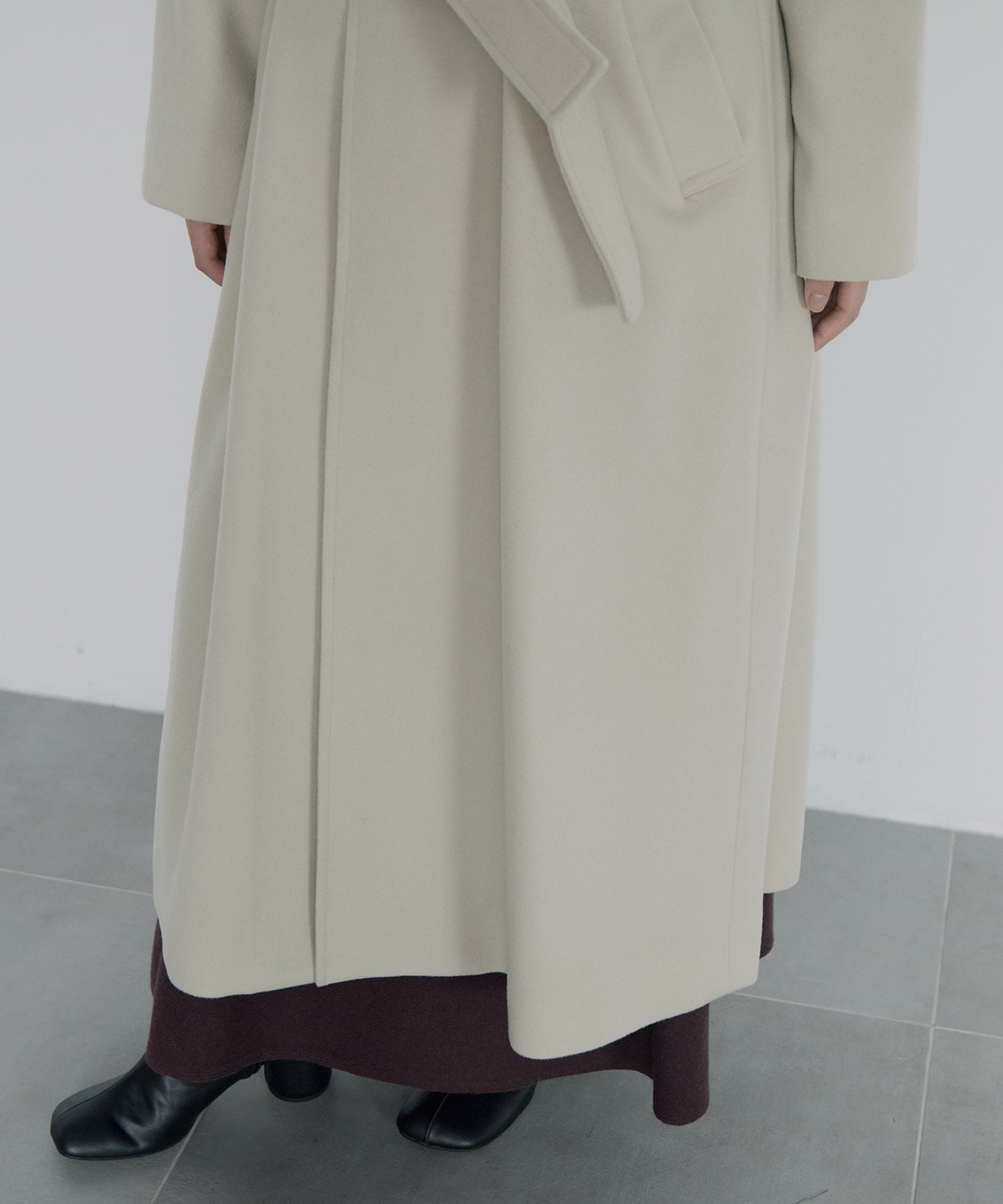 別注スタンドカラーロングコート Dessin de mode