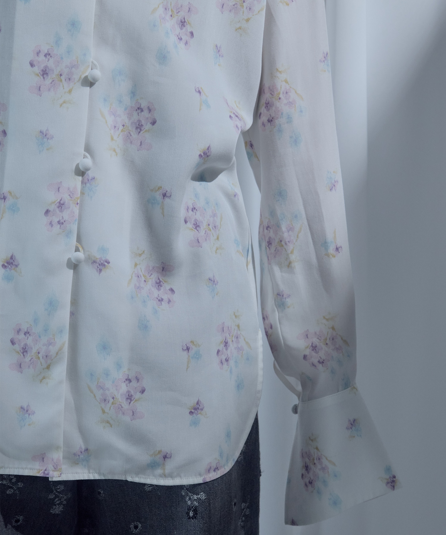 Floral Motif Printed Shirt Mame Kurogouchi