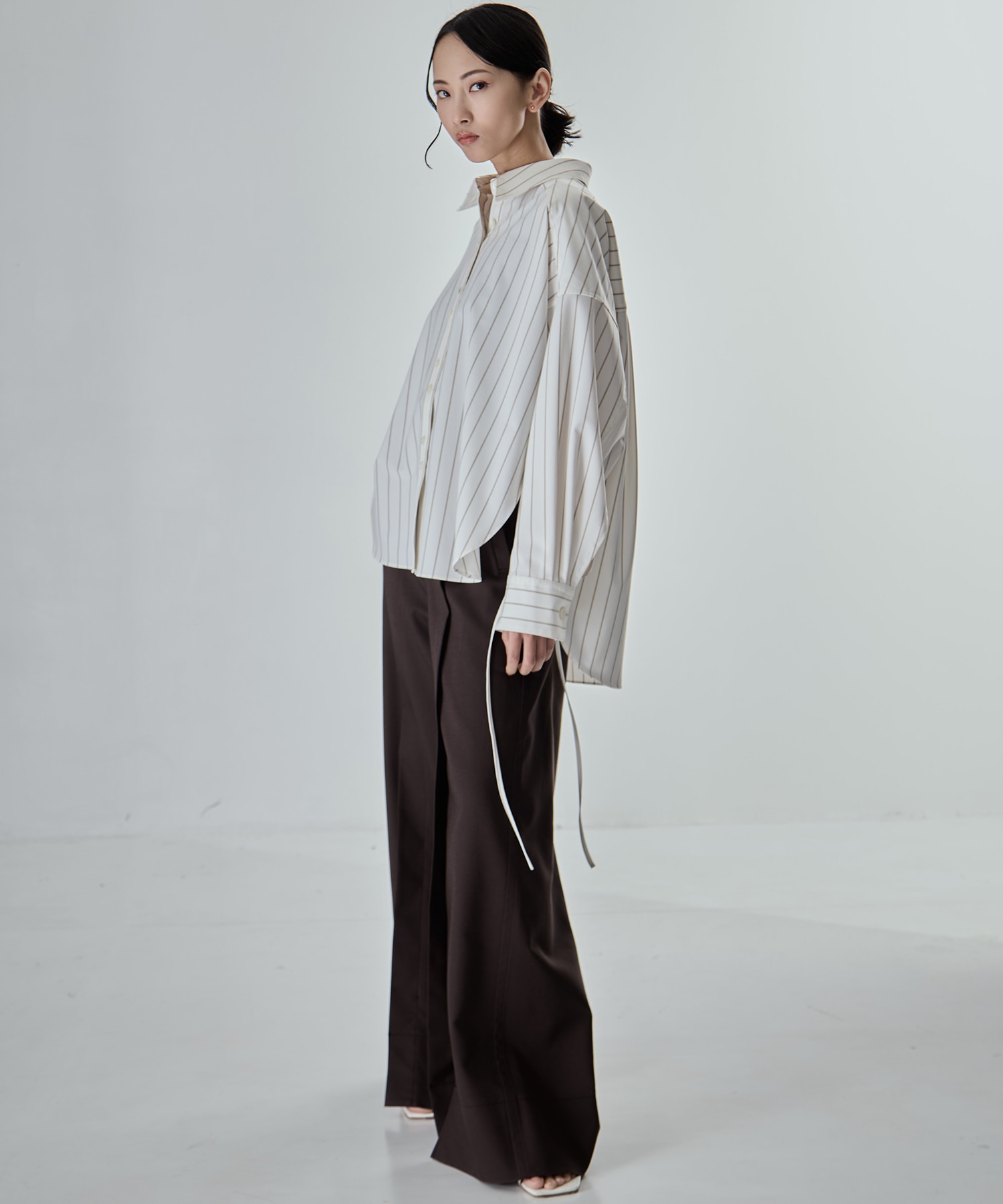 Wide Stripe 2way Shirt STUDIOUS