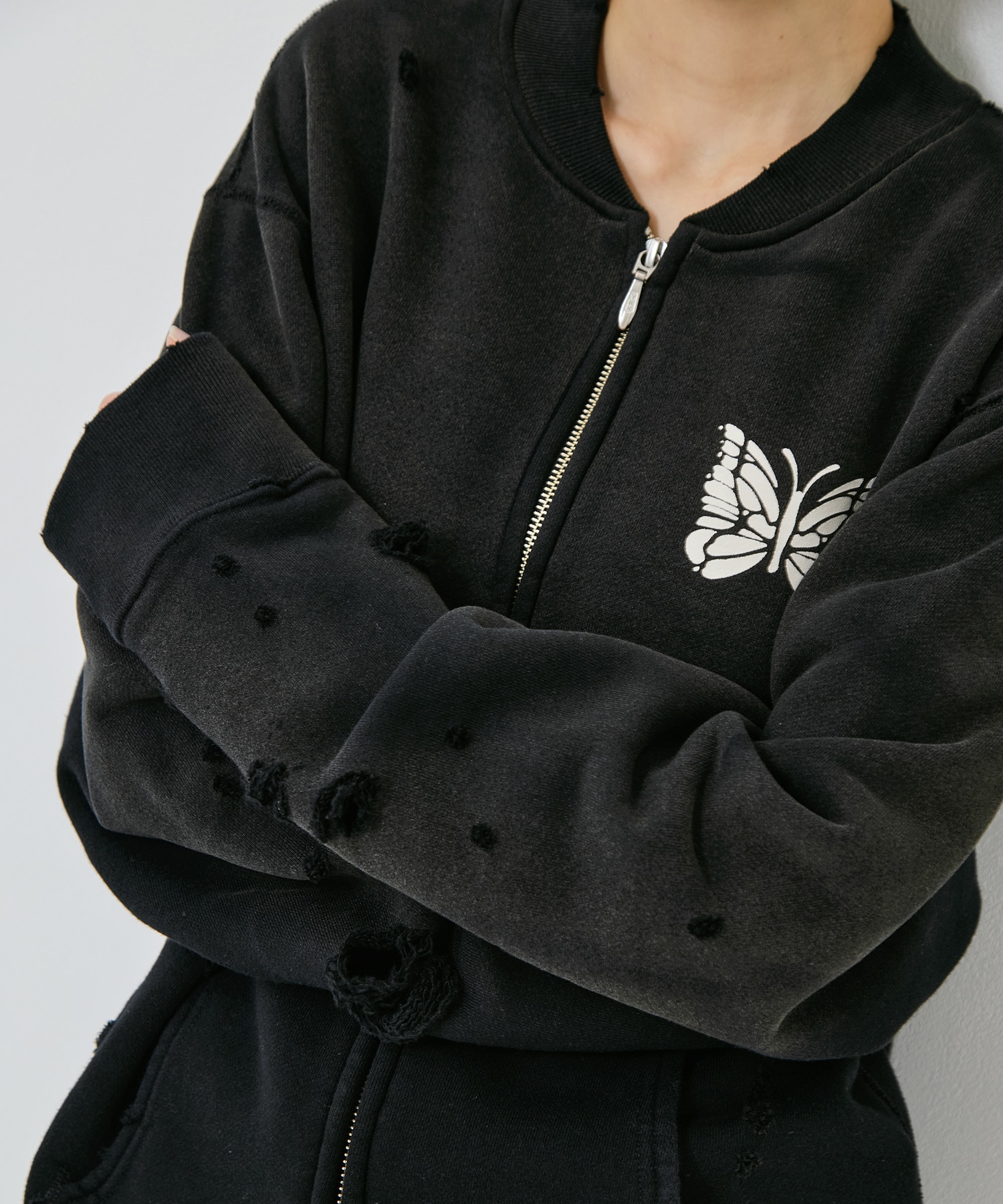 Deconstructed Zipped Sweat Needles