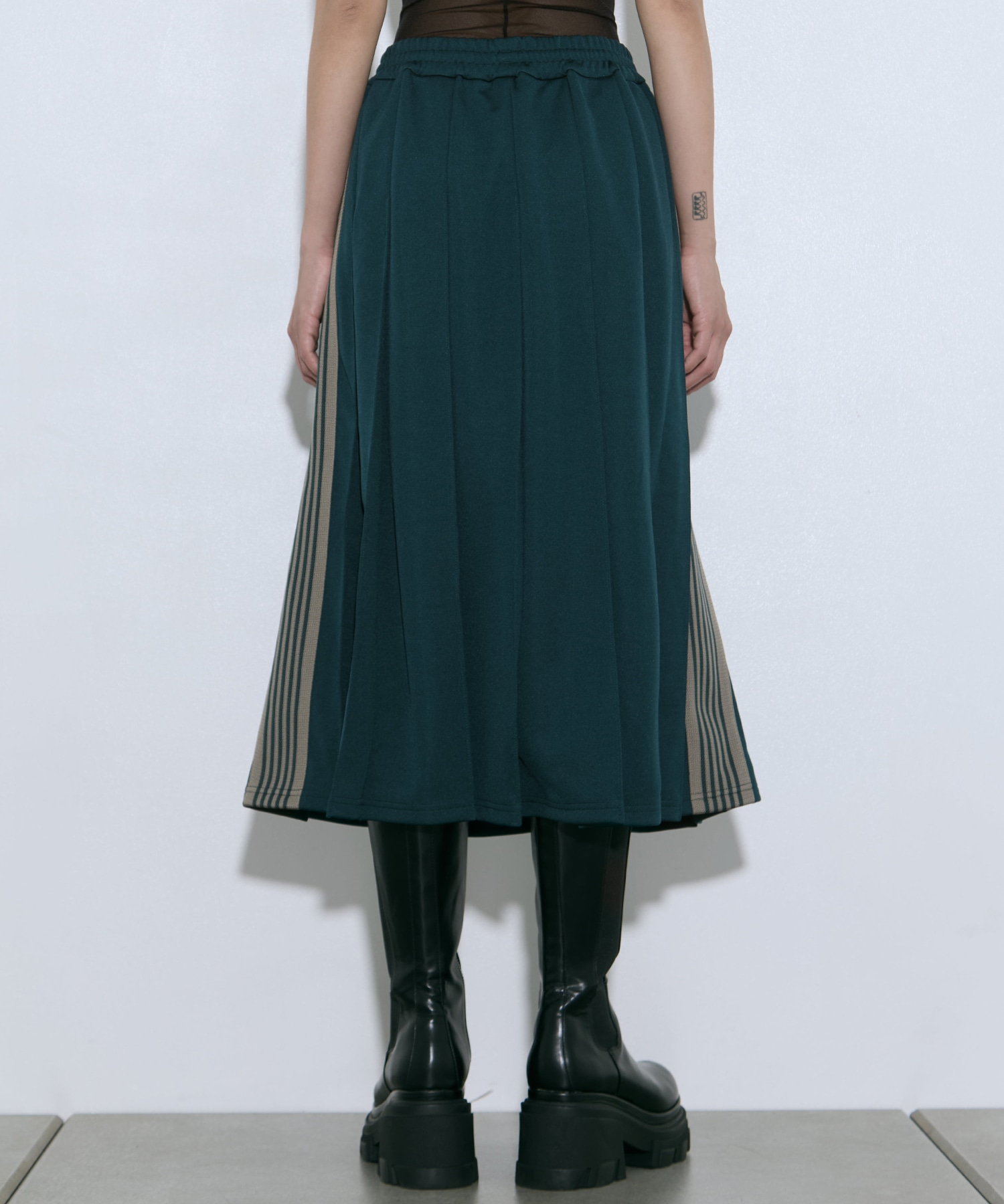 Pleated Track Skirt - Poly Smooth 