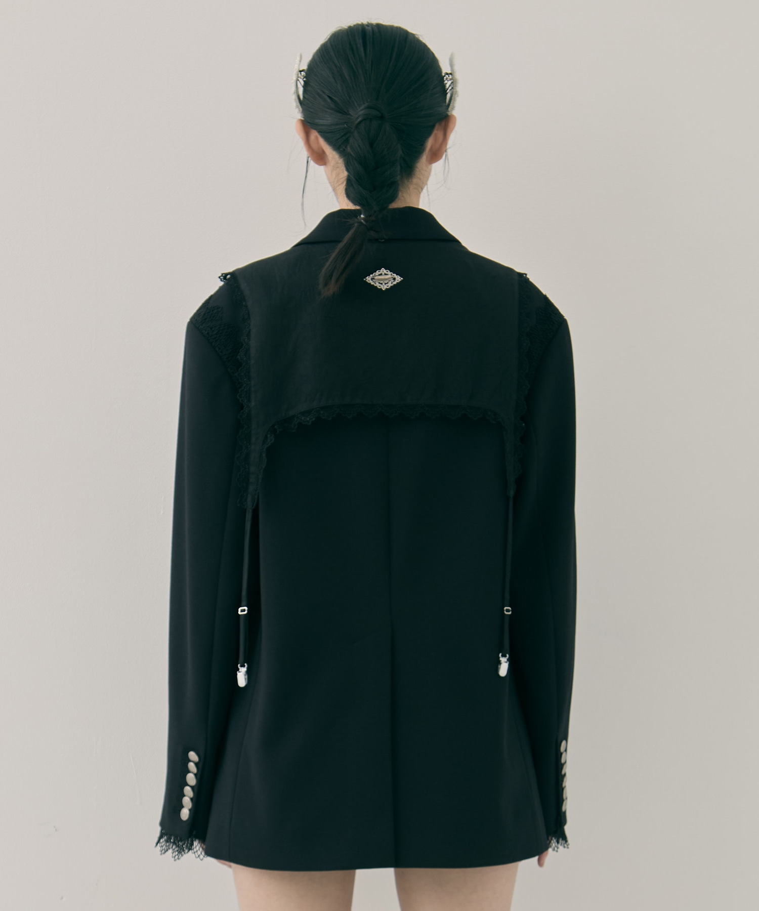 garter collar peaked lapel jacket tanakadaisuke