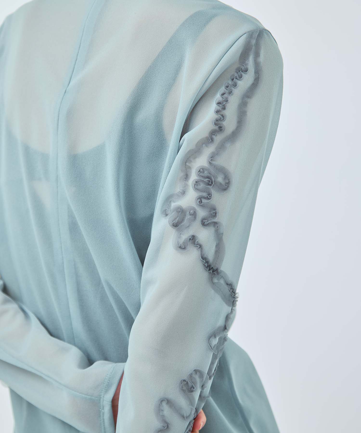 別注Moon road embroidered sheer top MURRAL