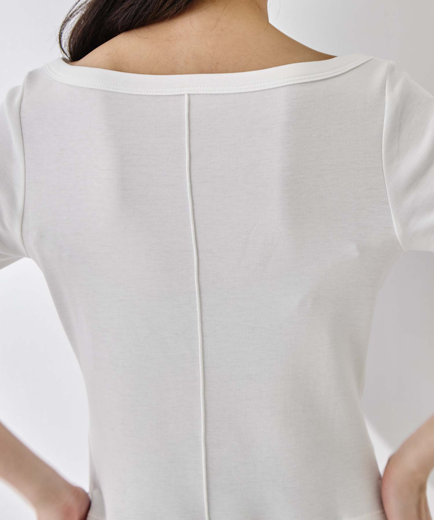 Luxury Cotton Boat Neck Tee 