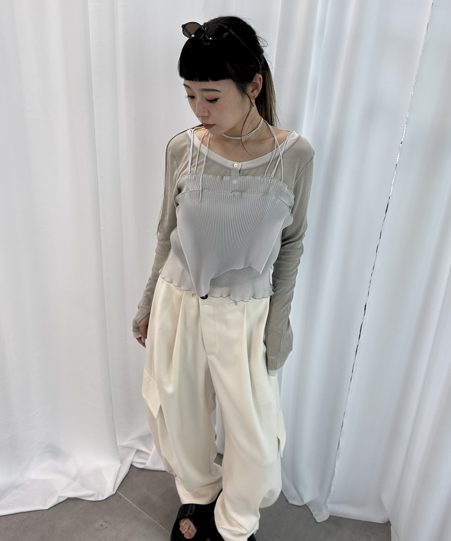 別注SHEER CAMISOLE(FREE GREY): kotohayokozawa: WOMENS｜ STUDIOUS