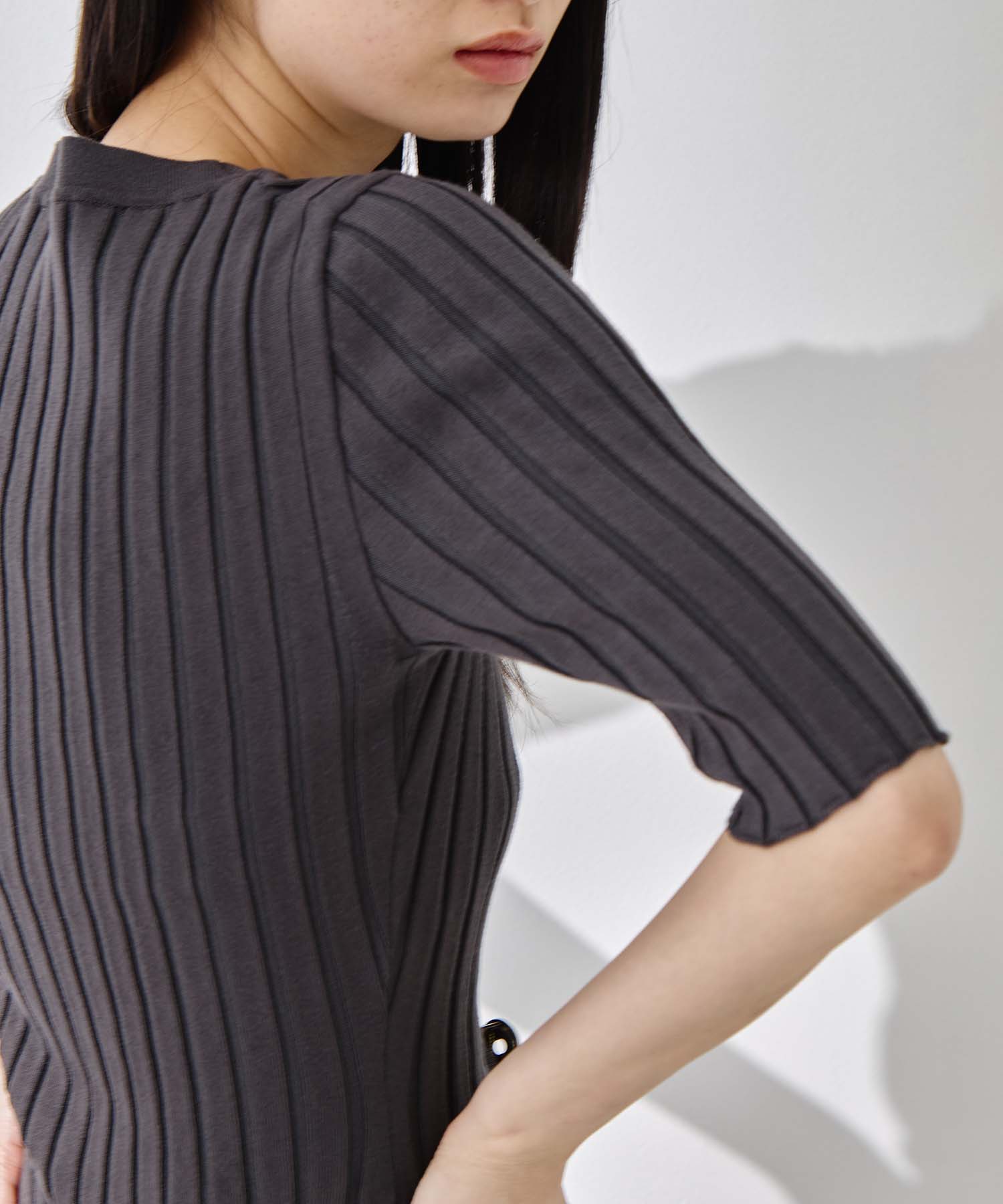Silk Viscose Wide Rib Cardigan STUDIOUS