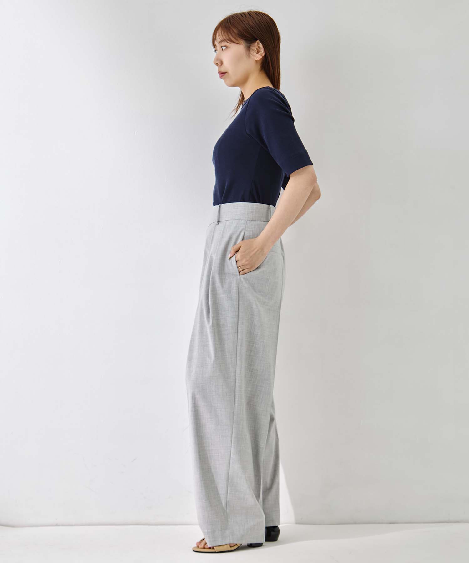 Double Tucked Stretch Trousers STUDIOUS