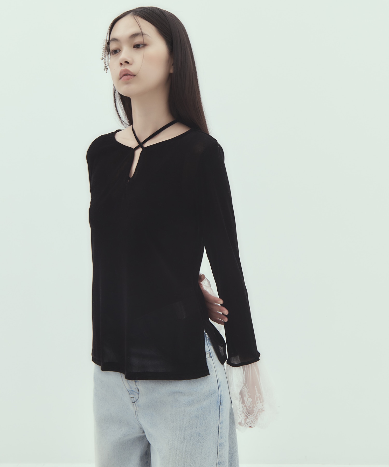 別注 flocky tulle pullover tanakadaisuke