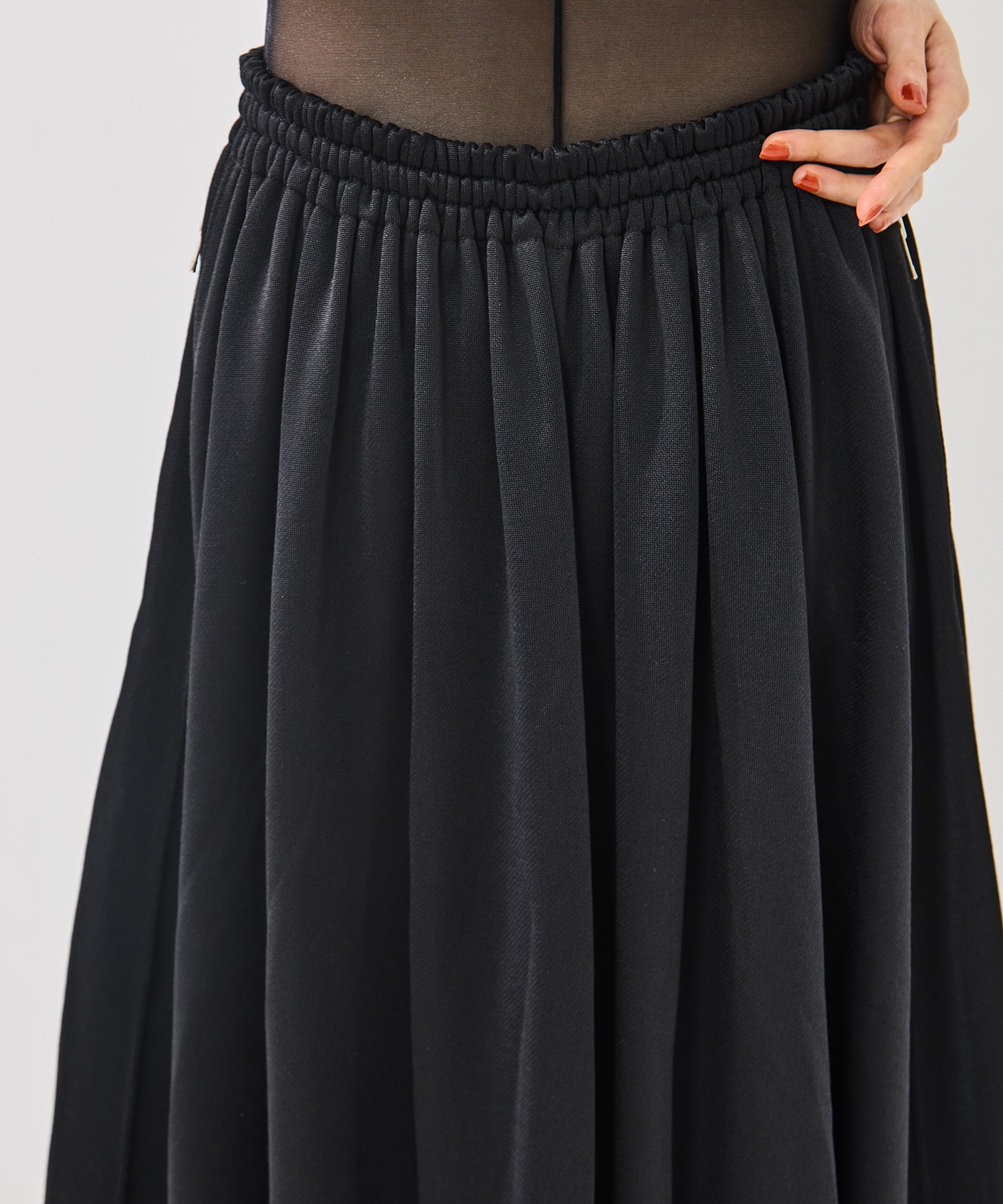 Ballon Track Skirt -Bright jersey Needles