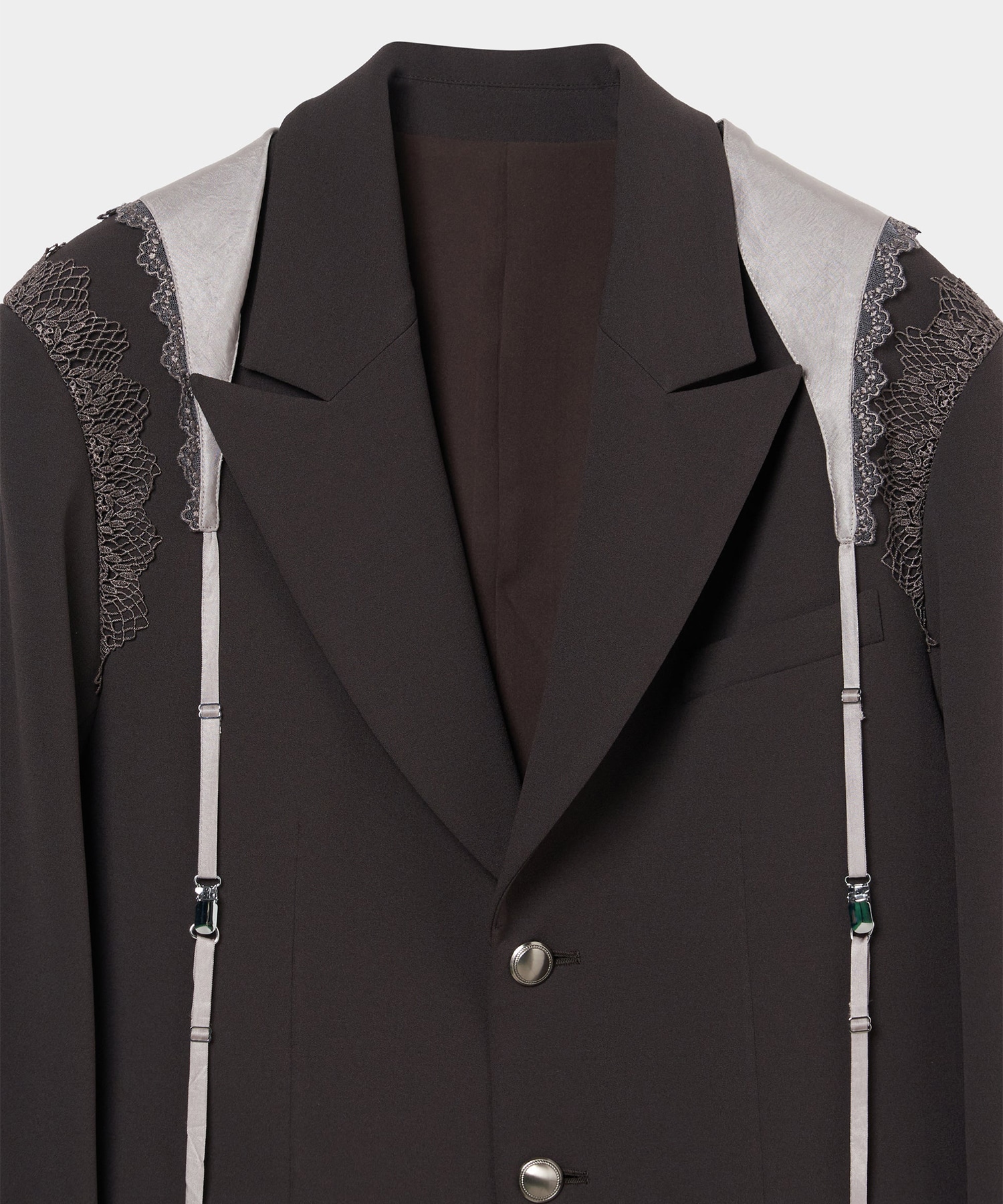 garter collar peaked lapel jacket tanakadaisuke