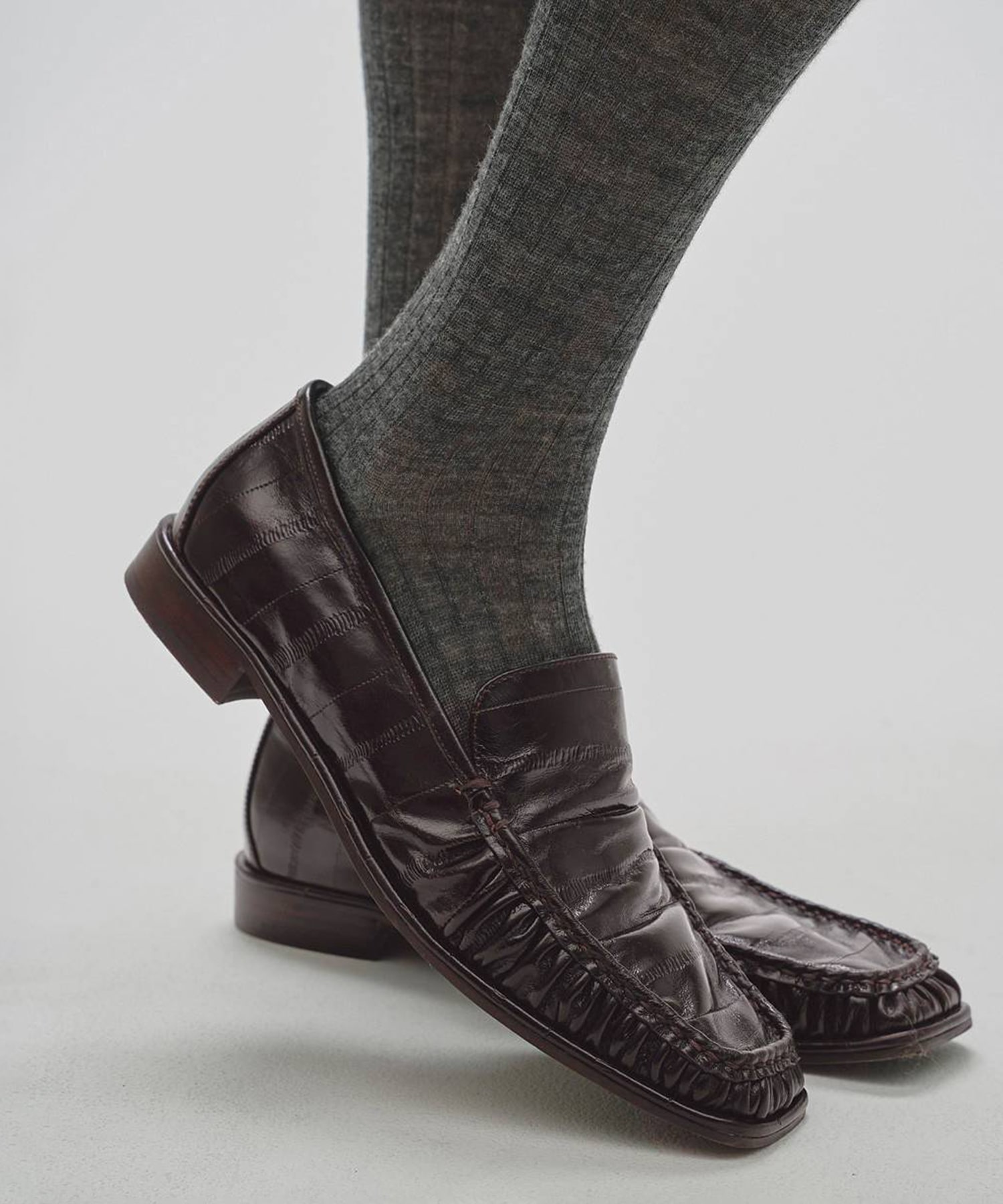 Squaretoe Gather Loafers TODAYFUL