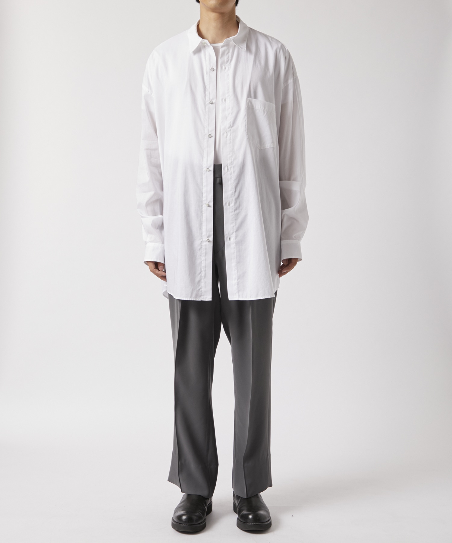 Washed Over Cotton&Silk Shirt Fujimoto