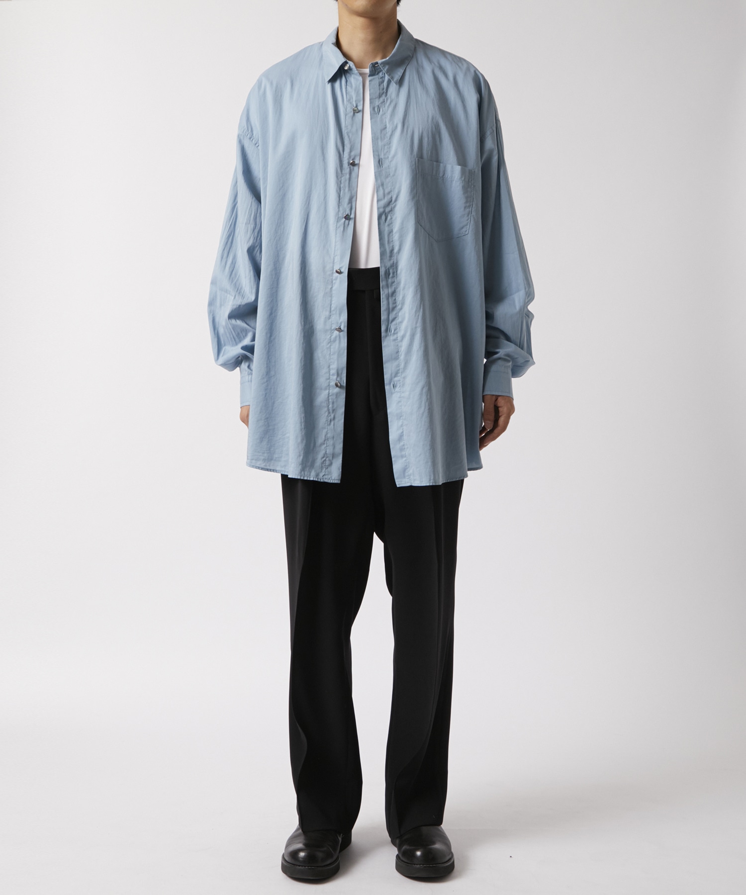 Washed Over Cotton&Silk Shirt Fujimoto