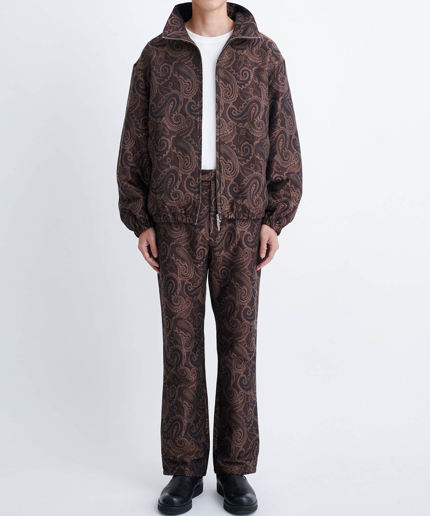 Flare fit utility trouser - Big paisley jacquard superNova.