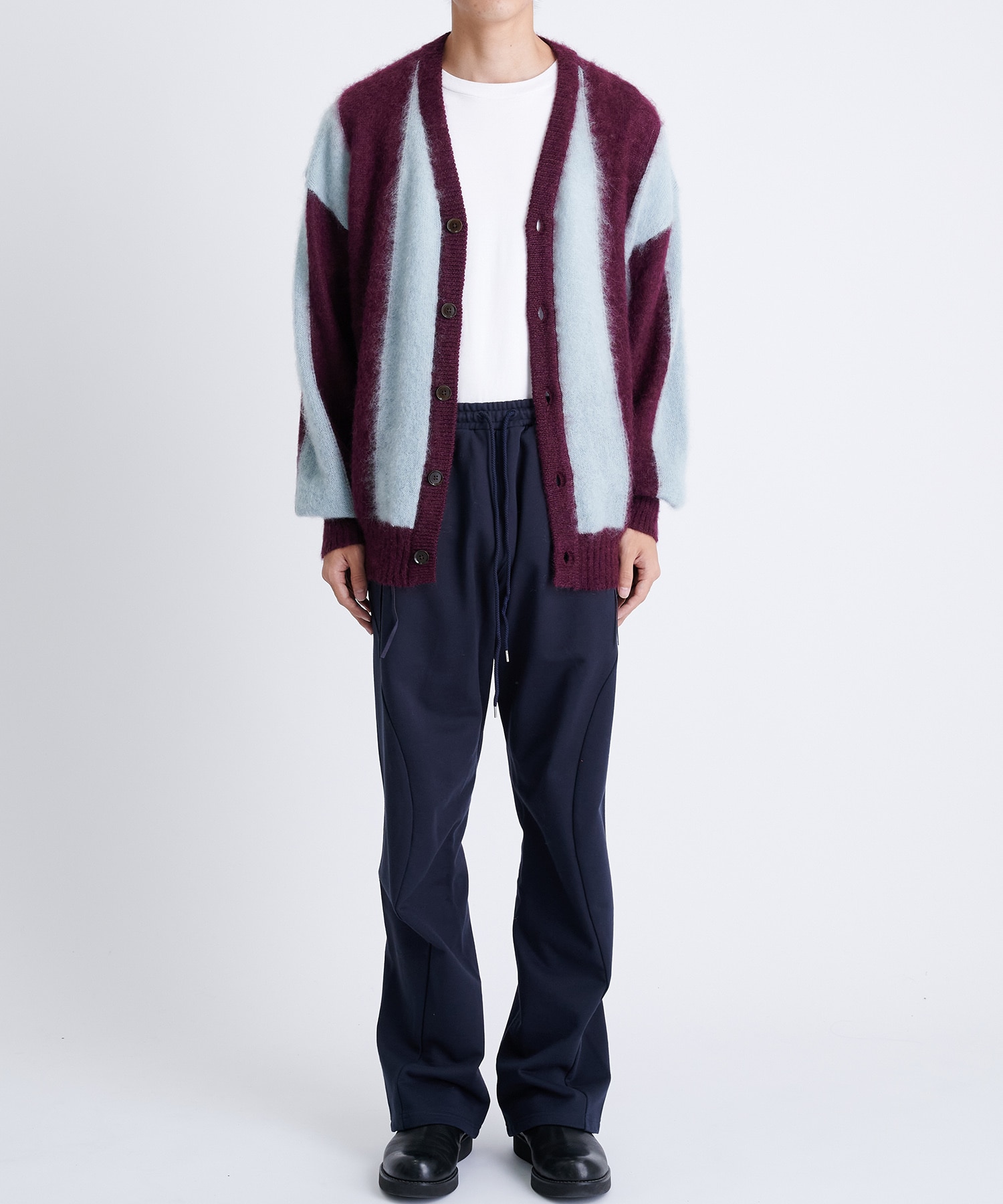 FOOTBALL STRIPE KNIT CARDIGAN COGNOMEN