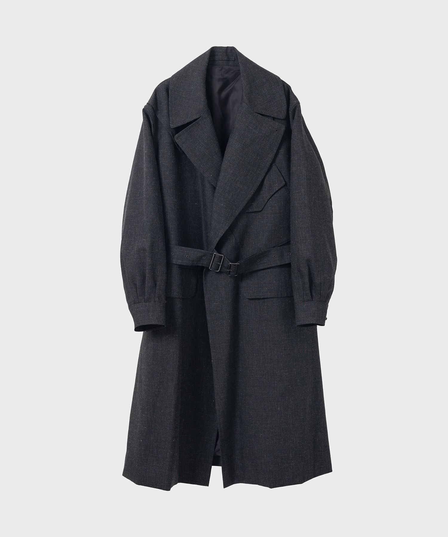 Wool Ramie Motorcycle Coat blurhms