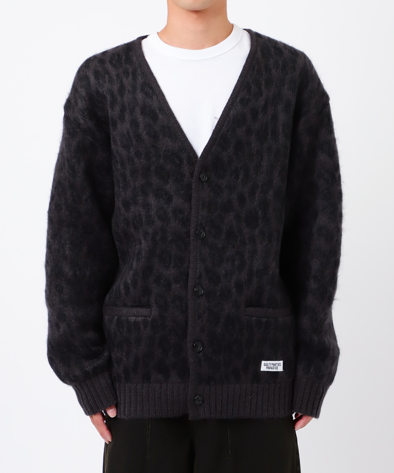 LEOPARD HEAVY MOHAIR CARDIGAN WACKO MARIA