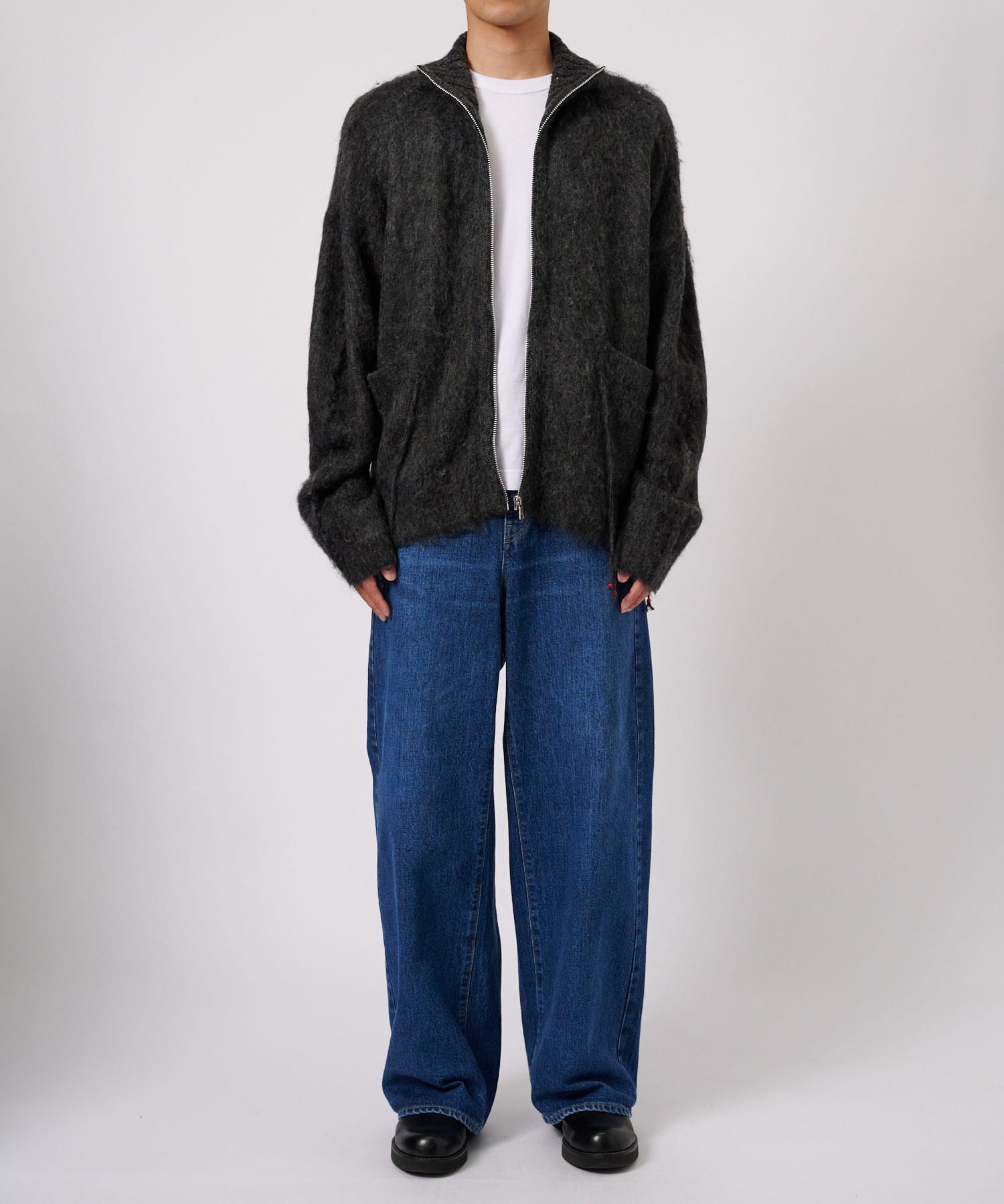 SHAGGY DRIVERS KNIT JACKET FACCIES