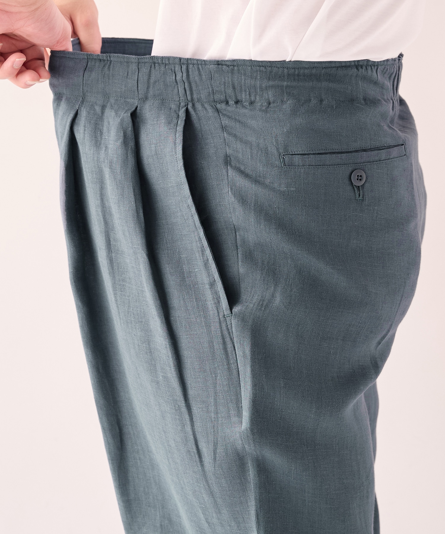 別注 LINEN TROPICAL WIDE LEG EASY PANTS MARKAWARE/marka