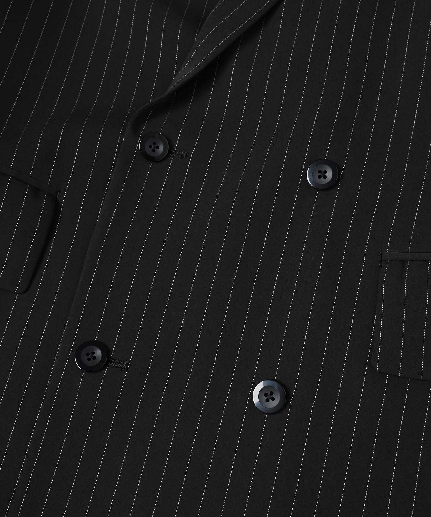 Stripe Double Cloth Button-Tab Pocket Tailored Jacket CULLNI