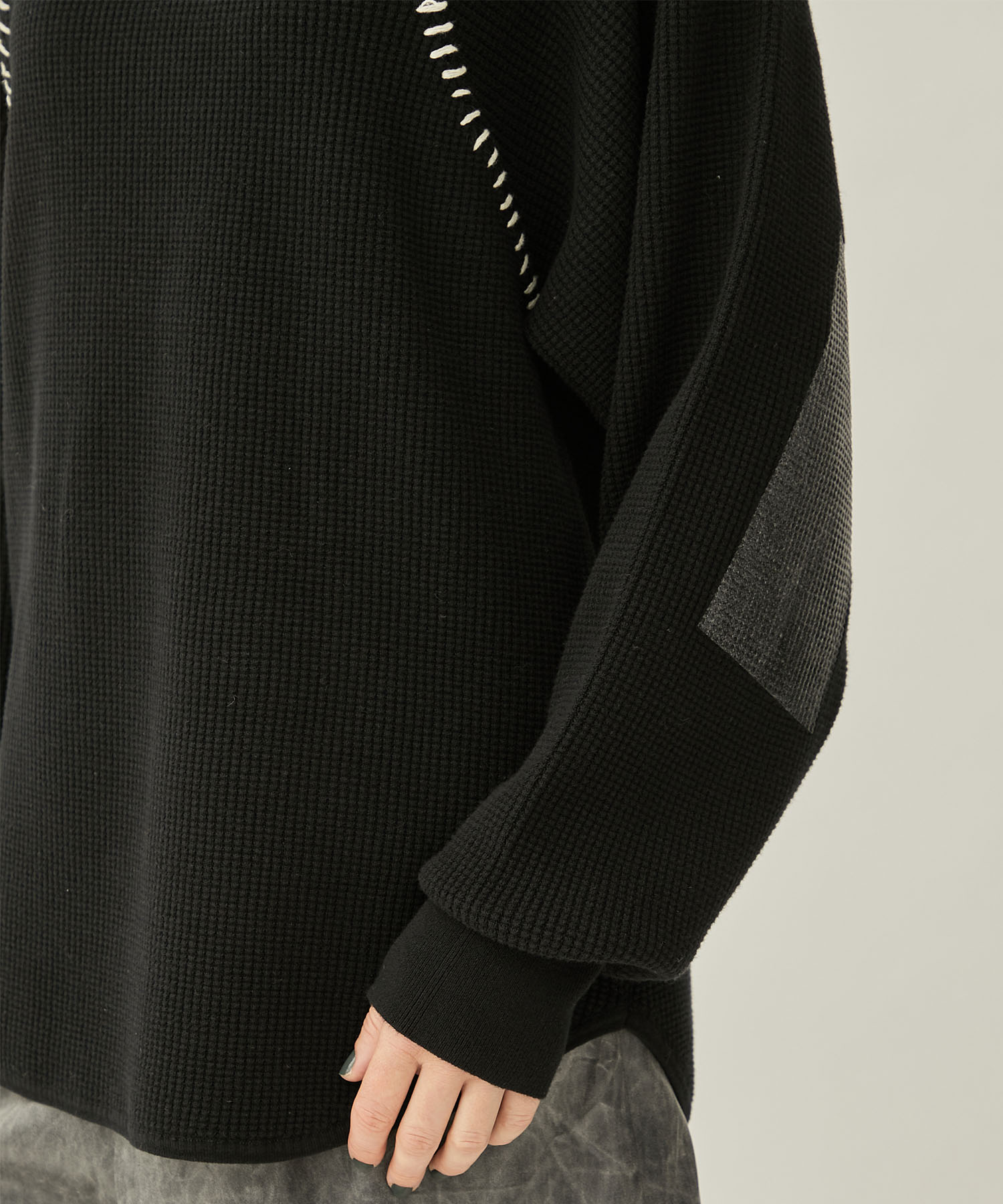 soduk スドーク thermal knit pullover - ニット/セーター