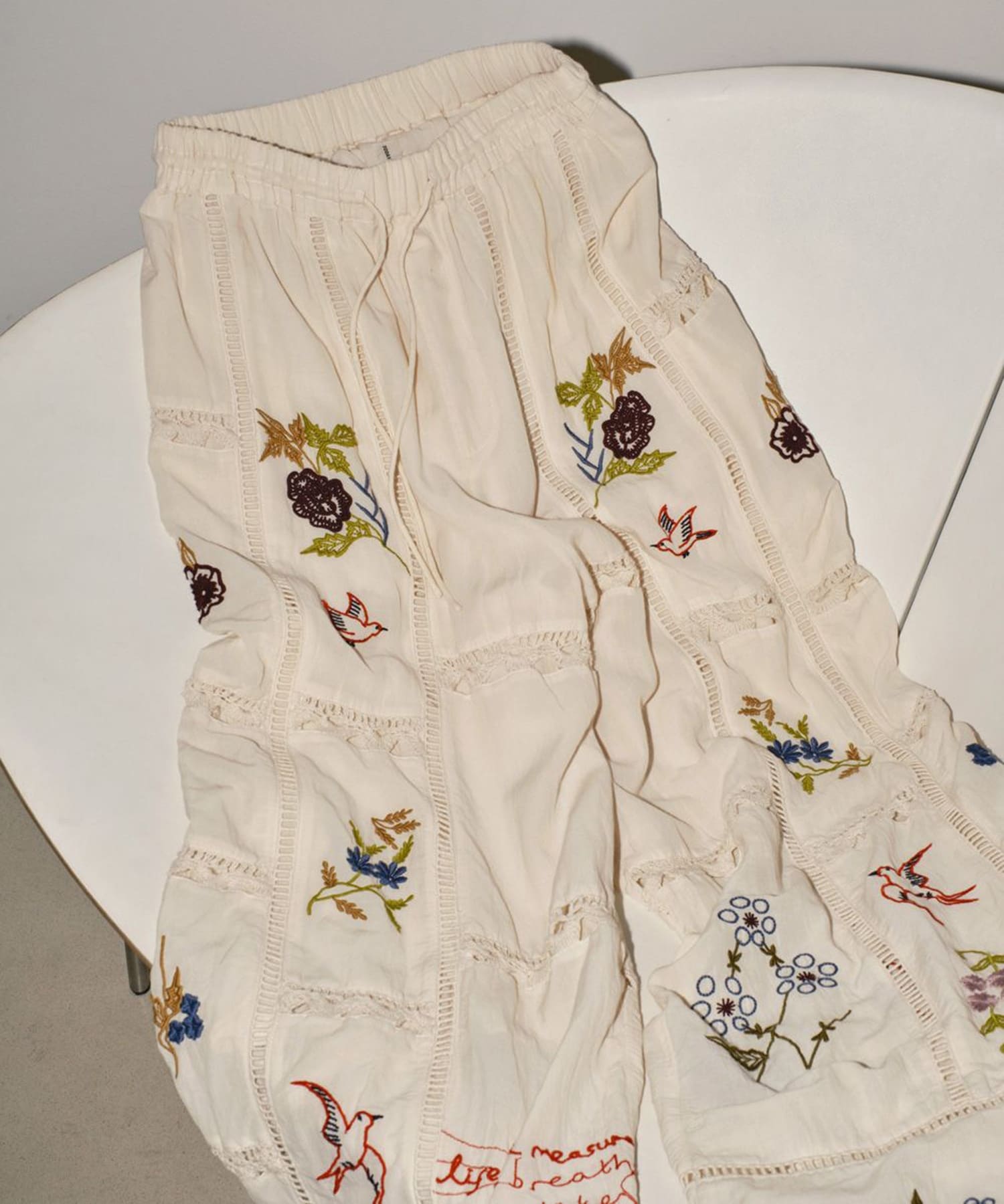Embroidery Patchwork Trousers(36 ECRU): TODAYFUL: WOMENS 