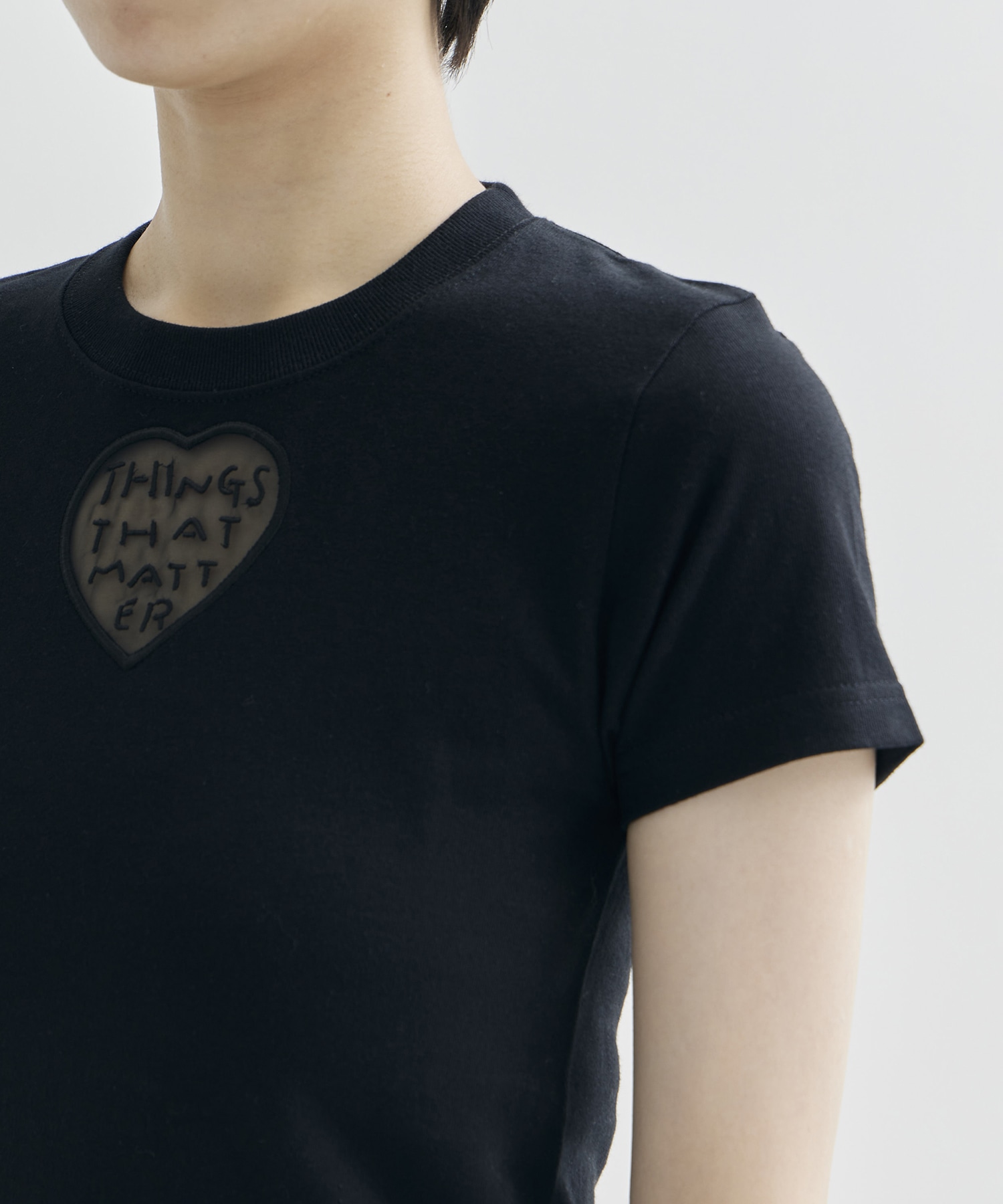 TONDABAYASHI RAN × HEART CROPPED T-SHIRT THINGS THAT MATTER