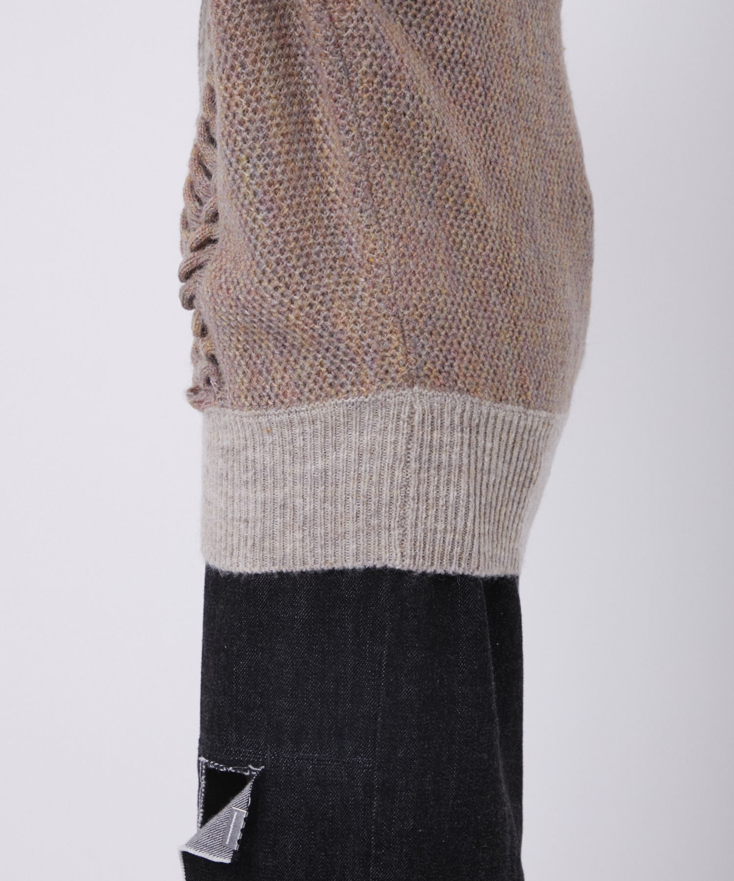 ウールモヘアZIP Knit Cardigan PEIEN