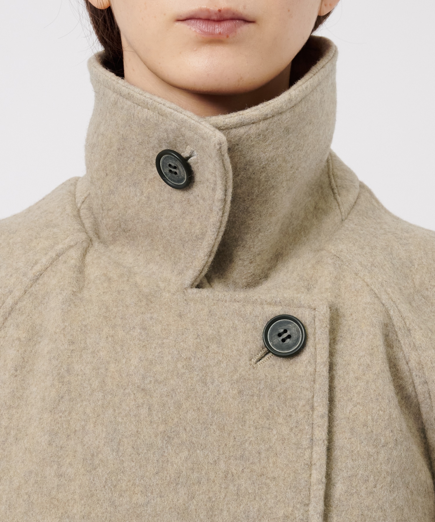 Stand Collar Wool Coat STUDIOUS