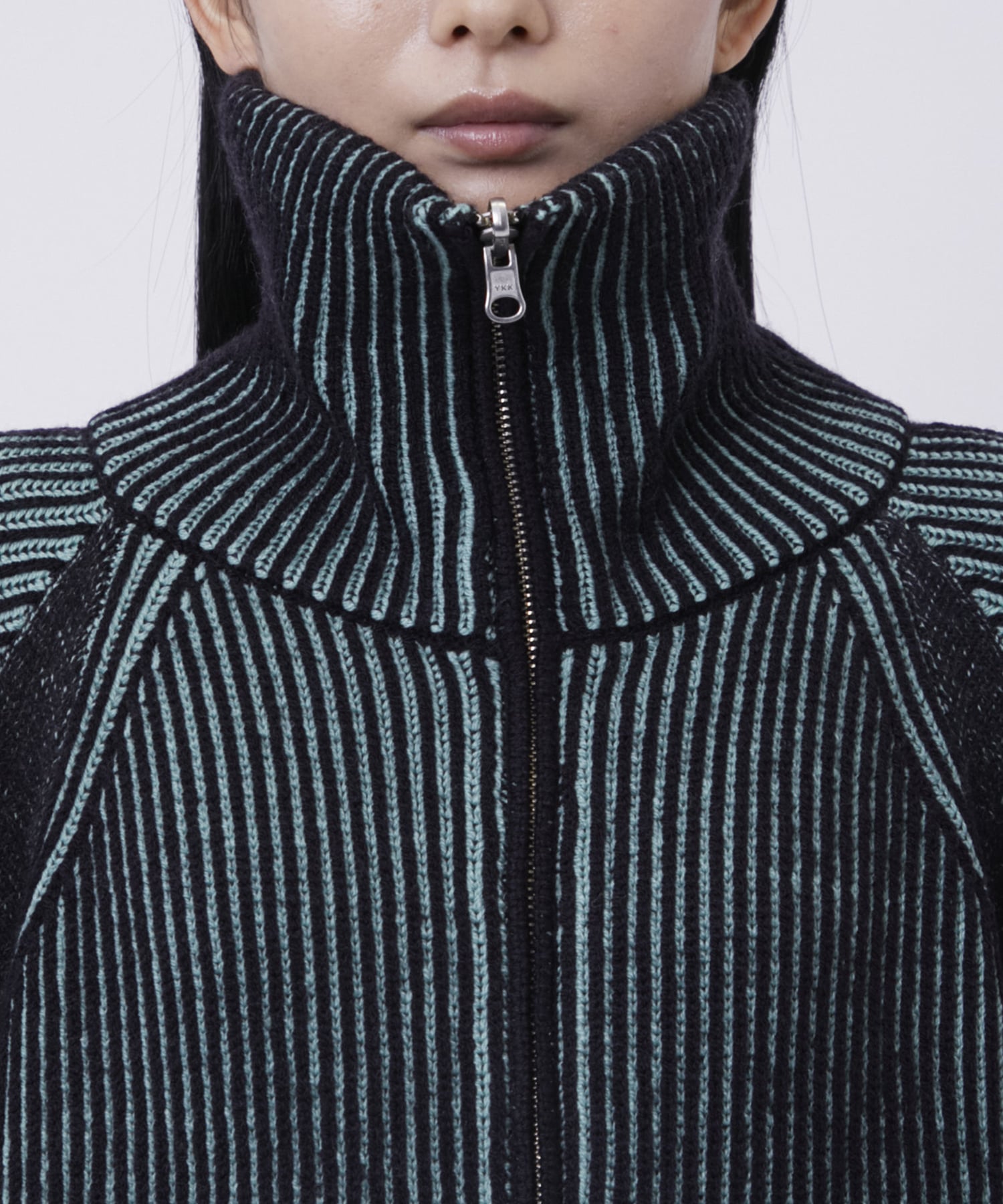 リバーシブルZip knit coat PEIEN