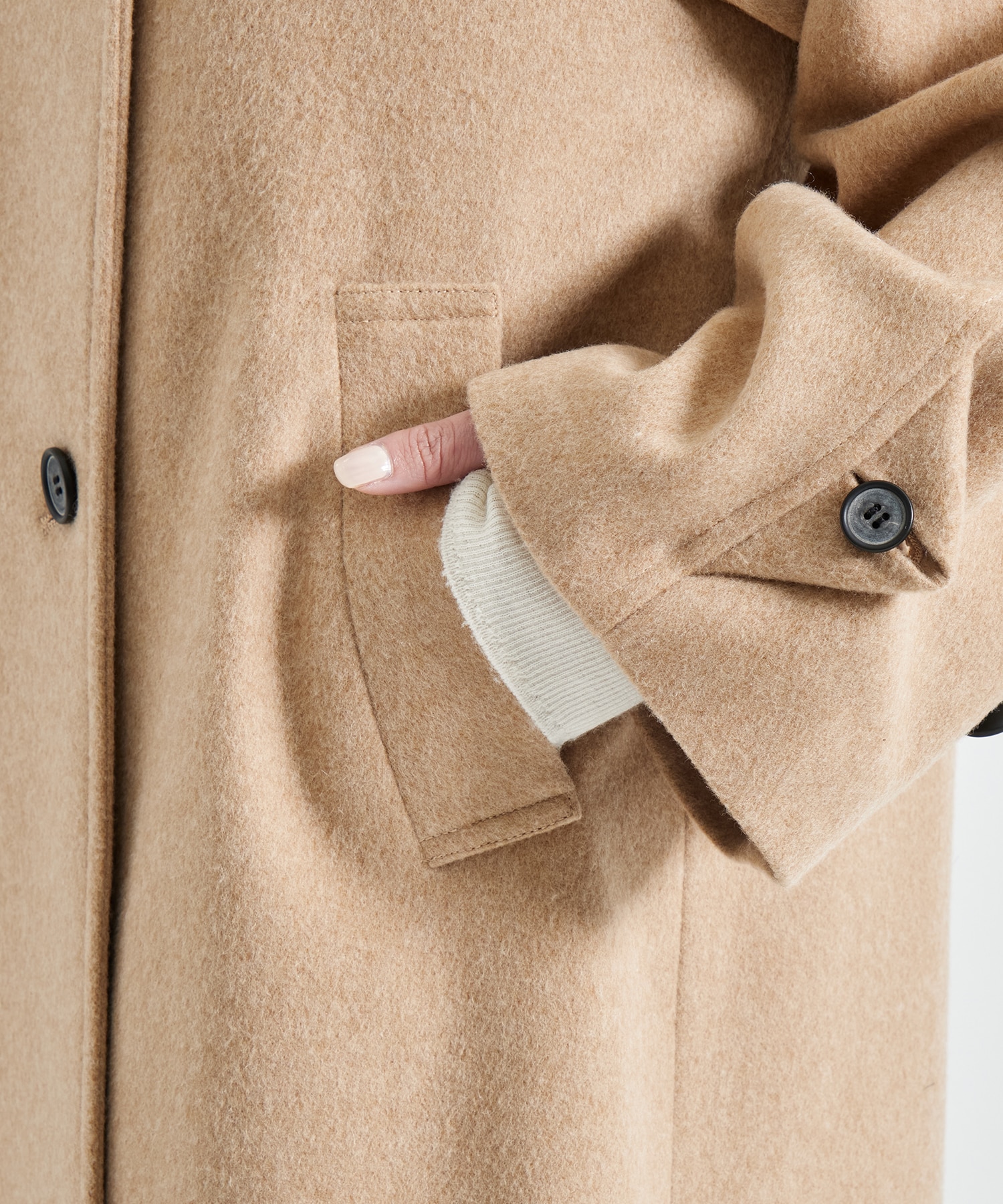 Stand Collar Wool Coat STUDIOUS