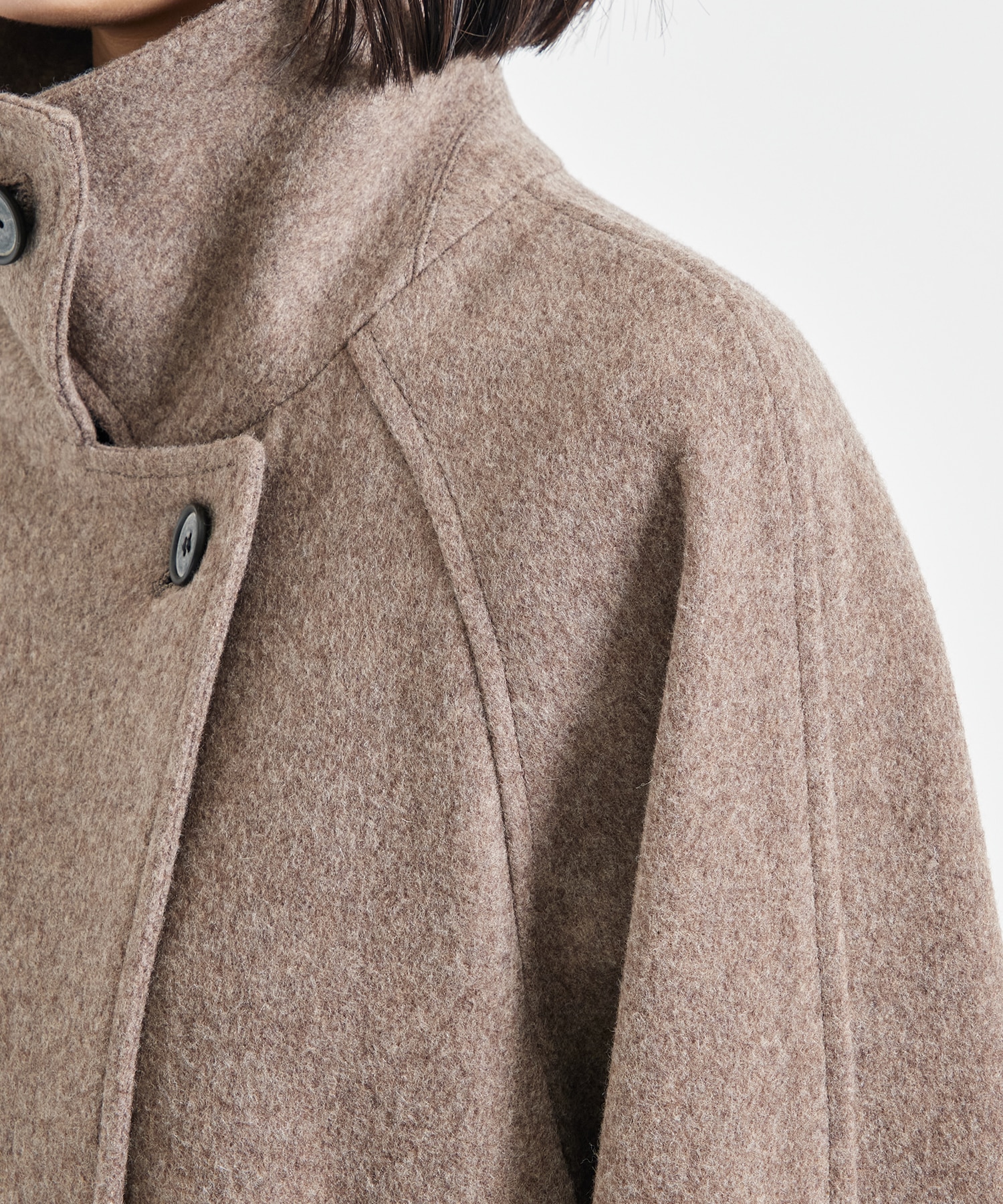 Stand Collar Wool Coat STUDIOUS
