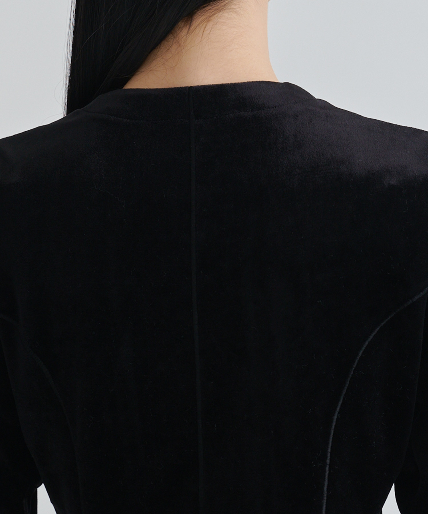 ROSE-EMBROIDERED VELOUR CARDIGAN FETICO