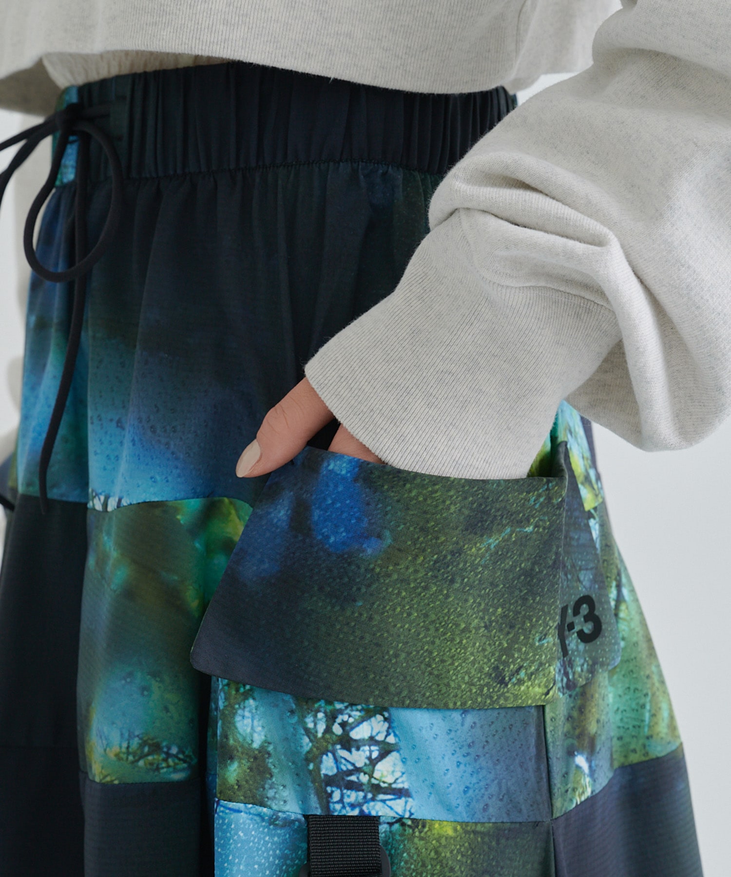 Y3-S25-0000-131/AOP SKIRT/MULTICOLOR Y-3