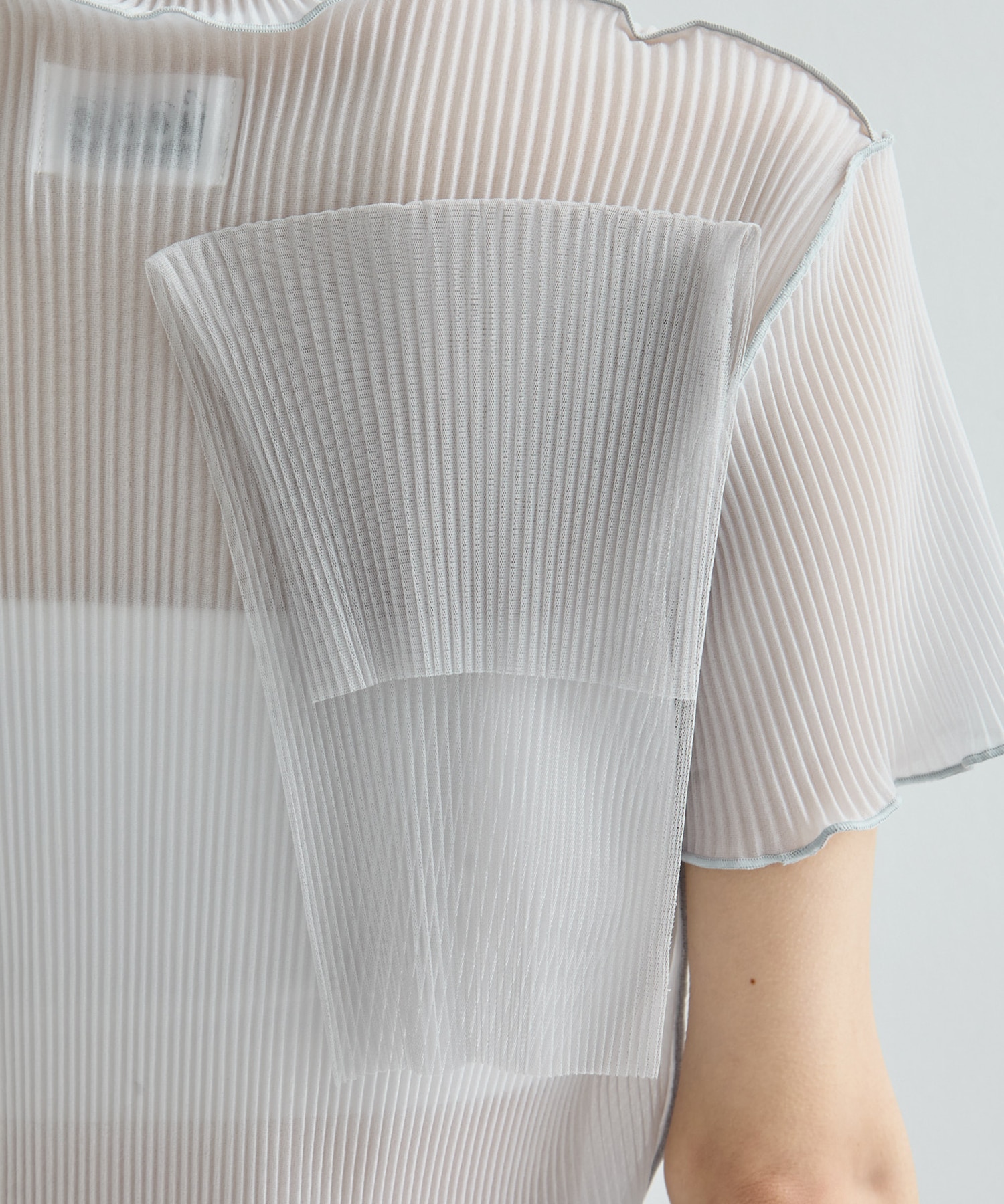 別注SHEER SHORT HIGHNECK SLEEVE TOP kotohayokozawa