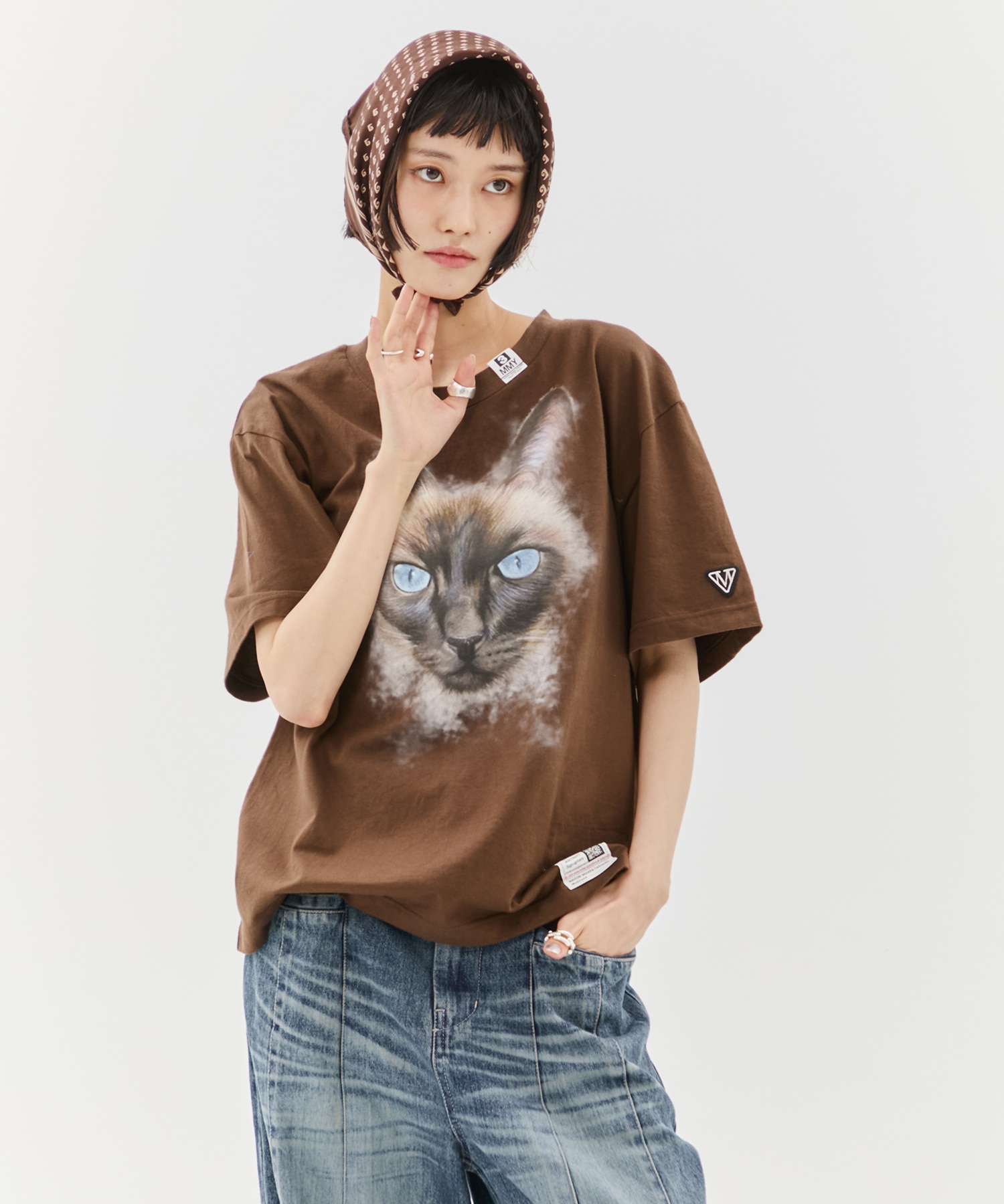 CAT PRINTED TEE Maison MIHARA YASUHIRO