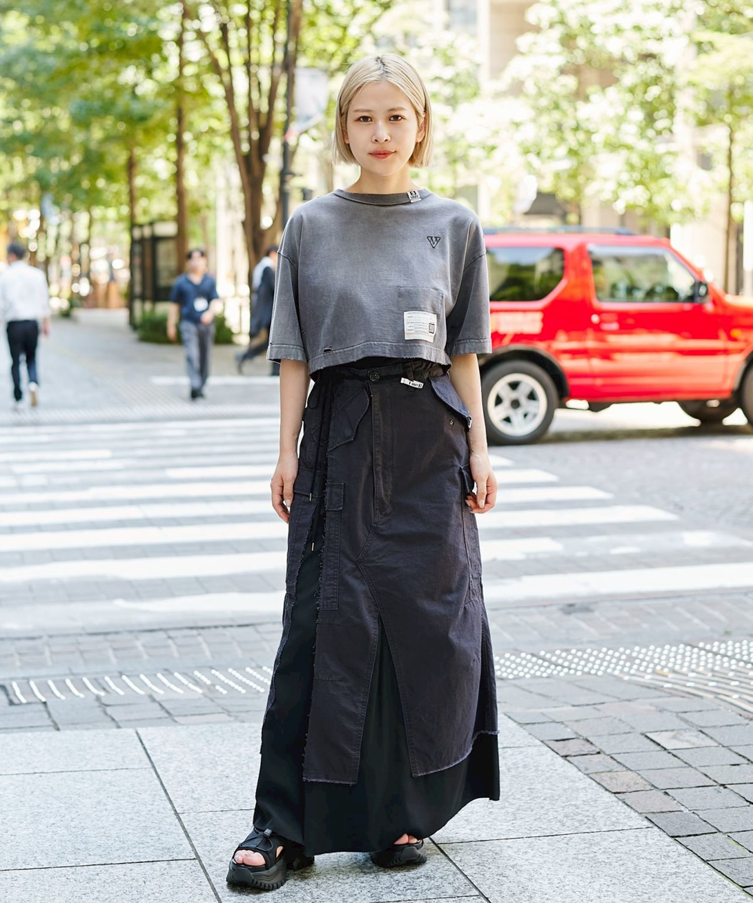 SUN FADED CROPPED TEE Maison MIHARA YASUHIRO