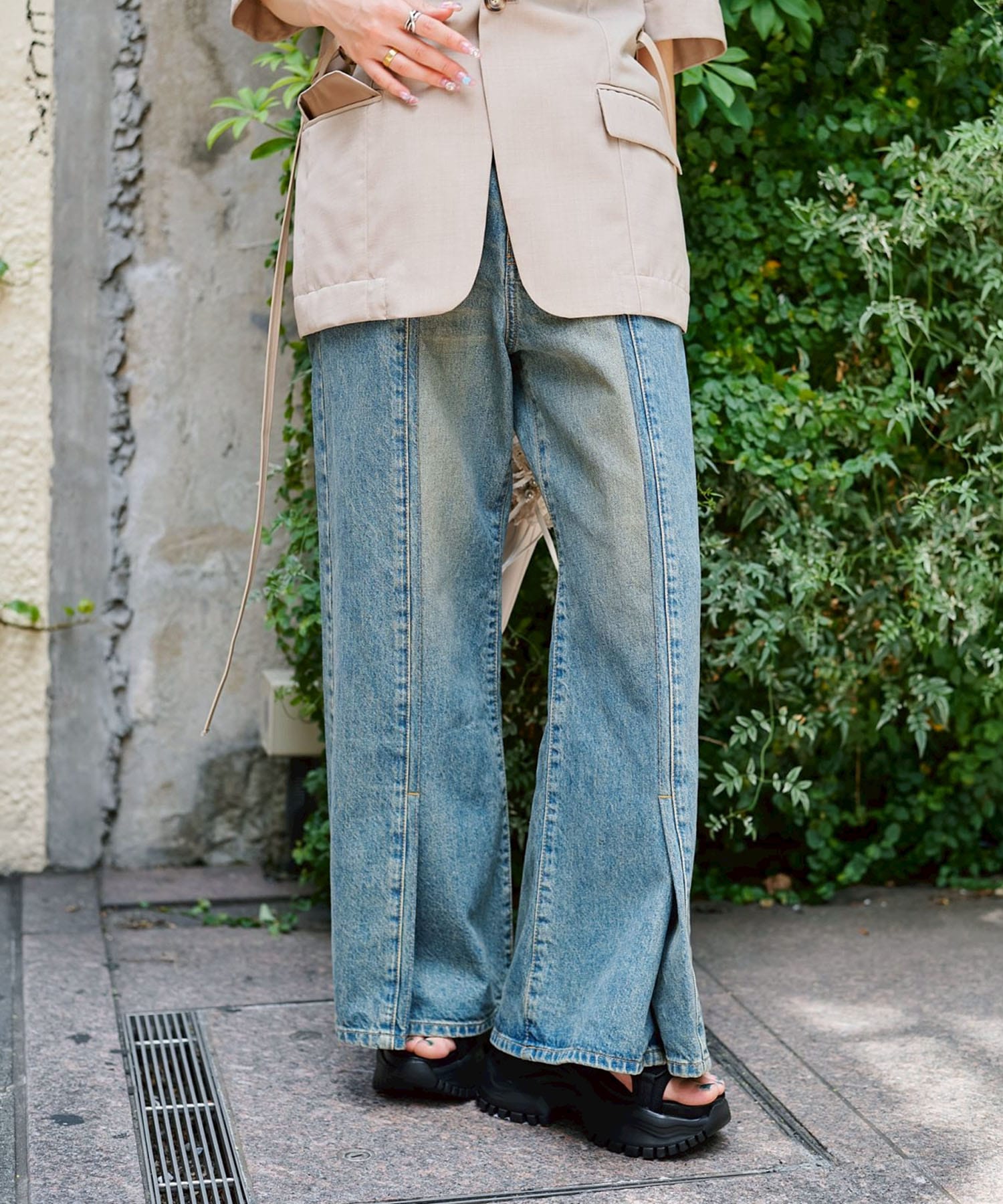 Side Folded Jeans STUDIOUS