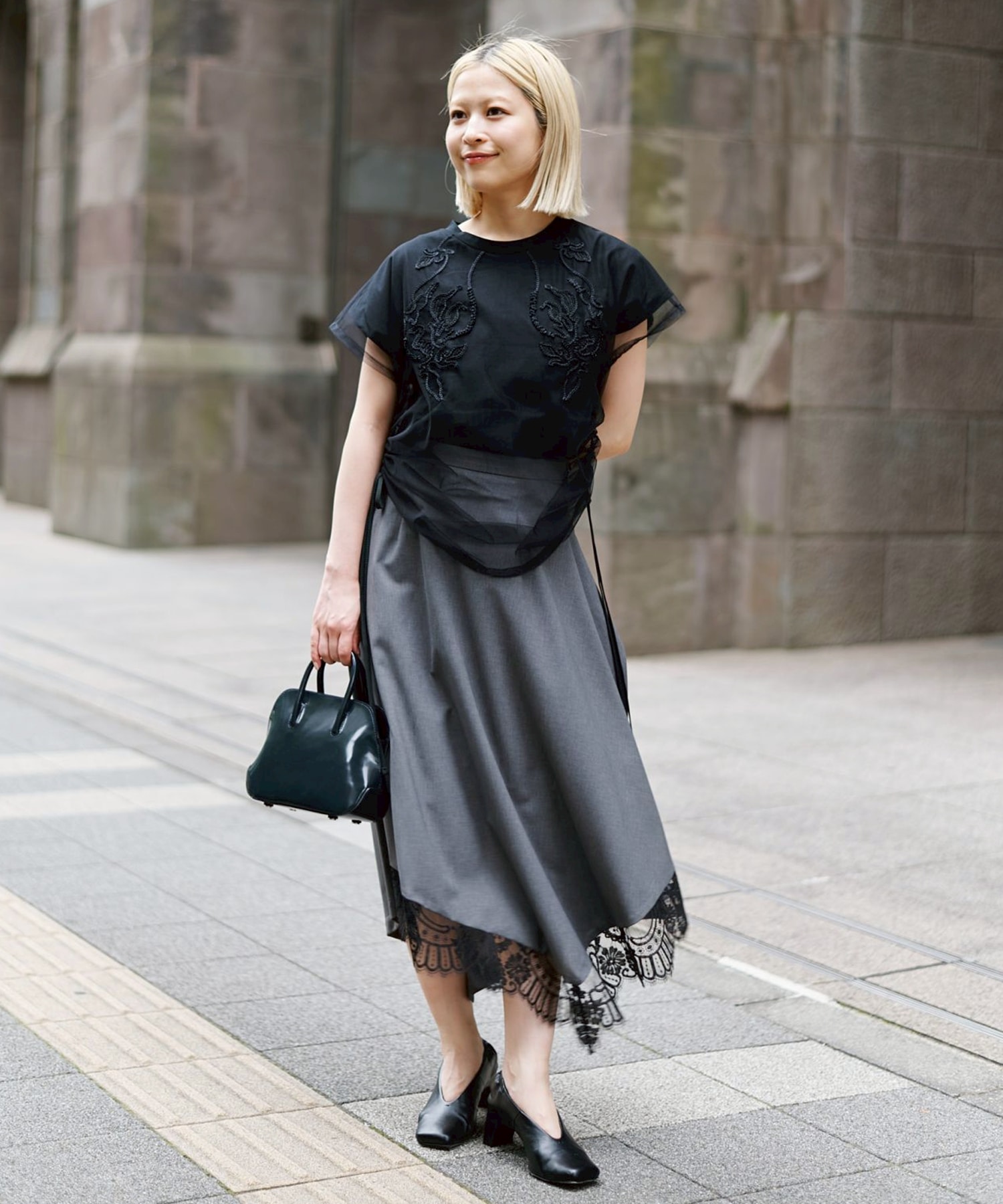 別注lace hem skirt AKANE UTSUNOMIYA